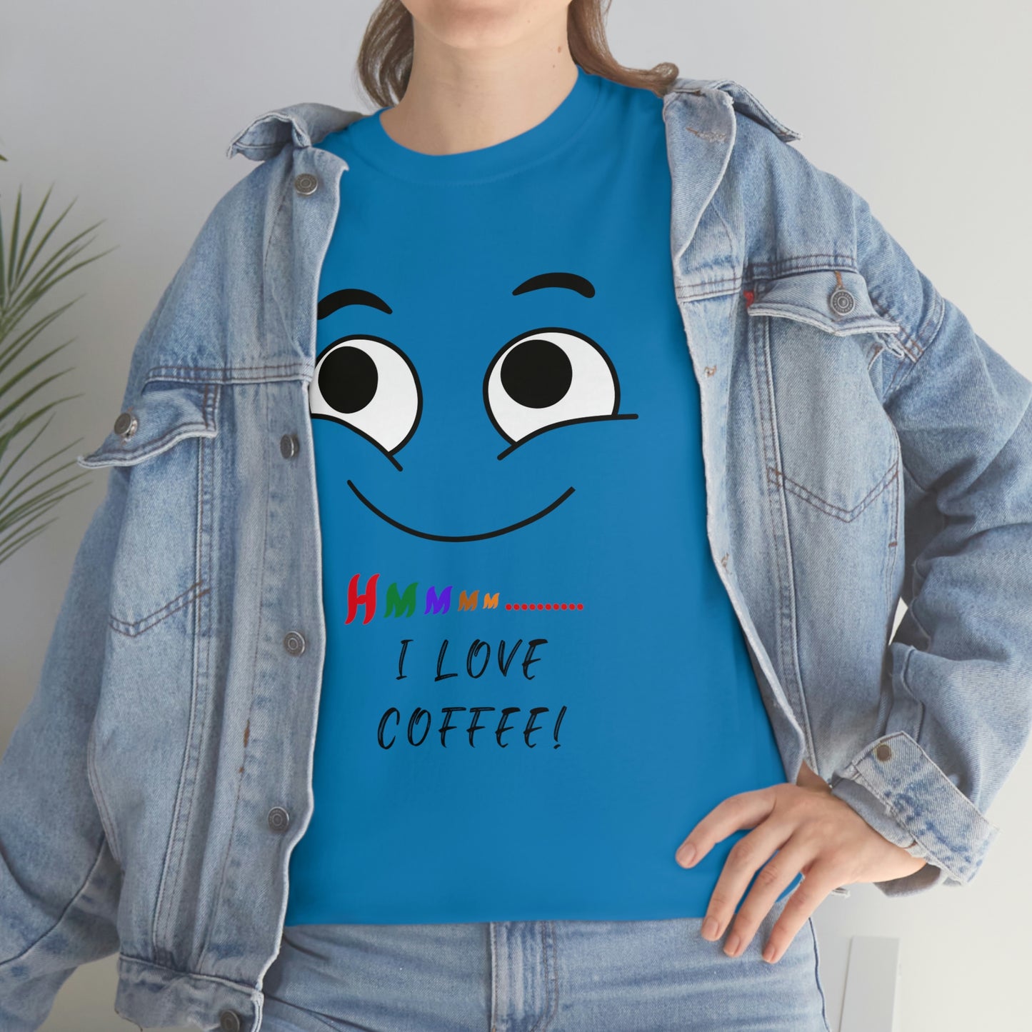 Hmmm... I Love Coffee, Unisex Heavy Cotton Tee