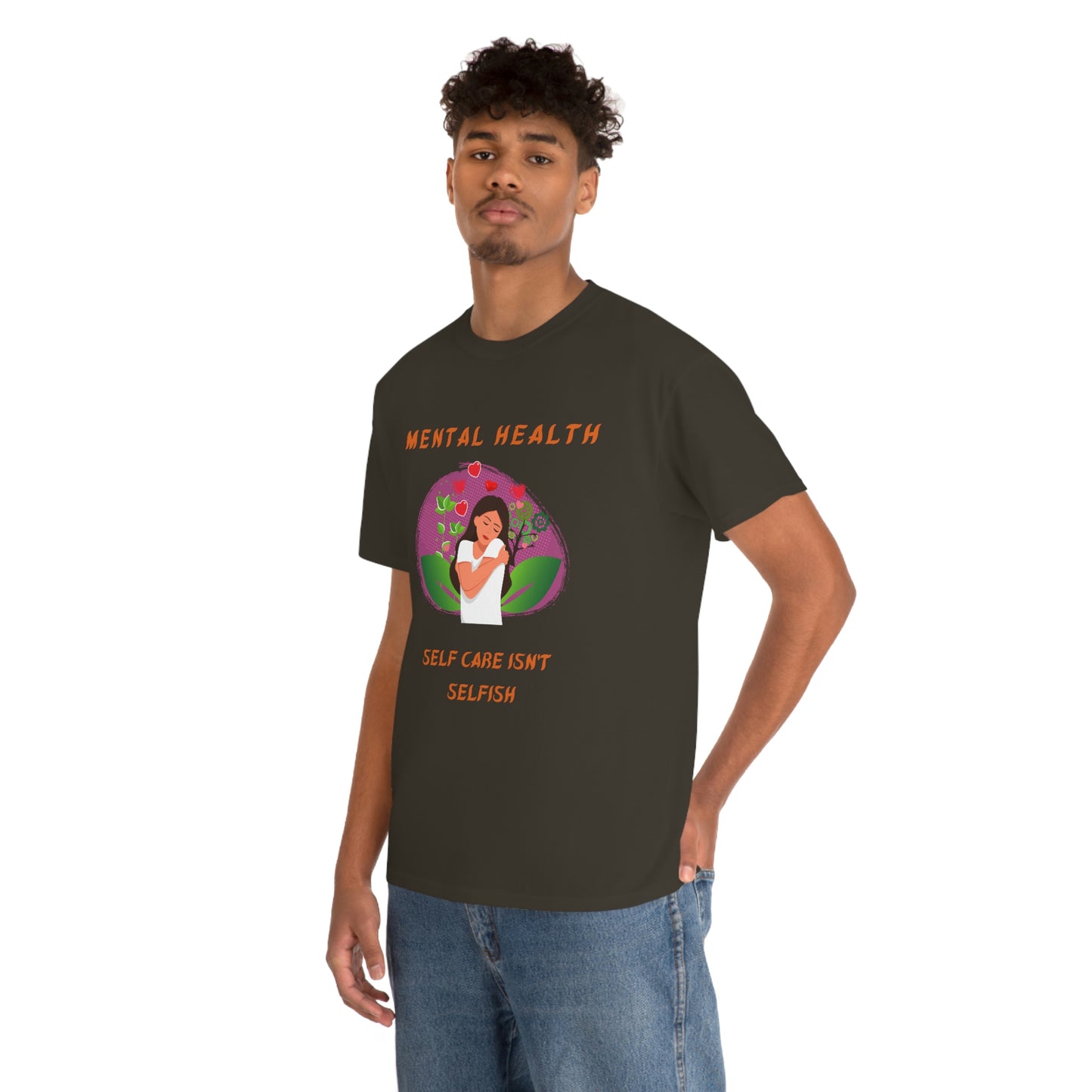 Mental Health Self Care Unisex Heavy Cotton Tee