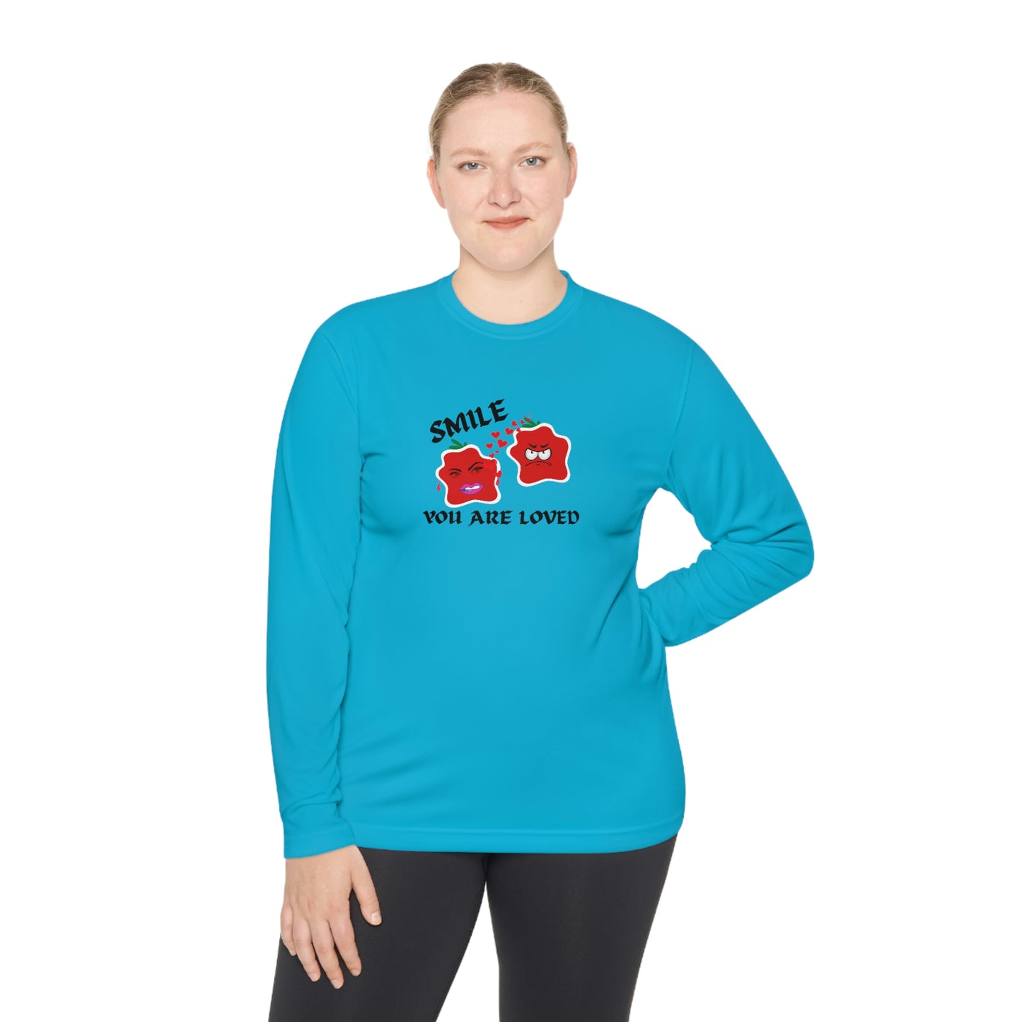 Smile You Are Loved Unisex Lightweight Long Sleeve Tee