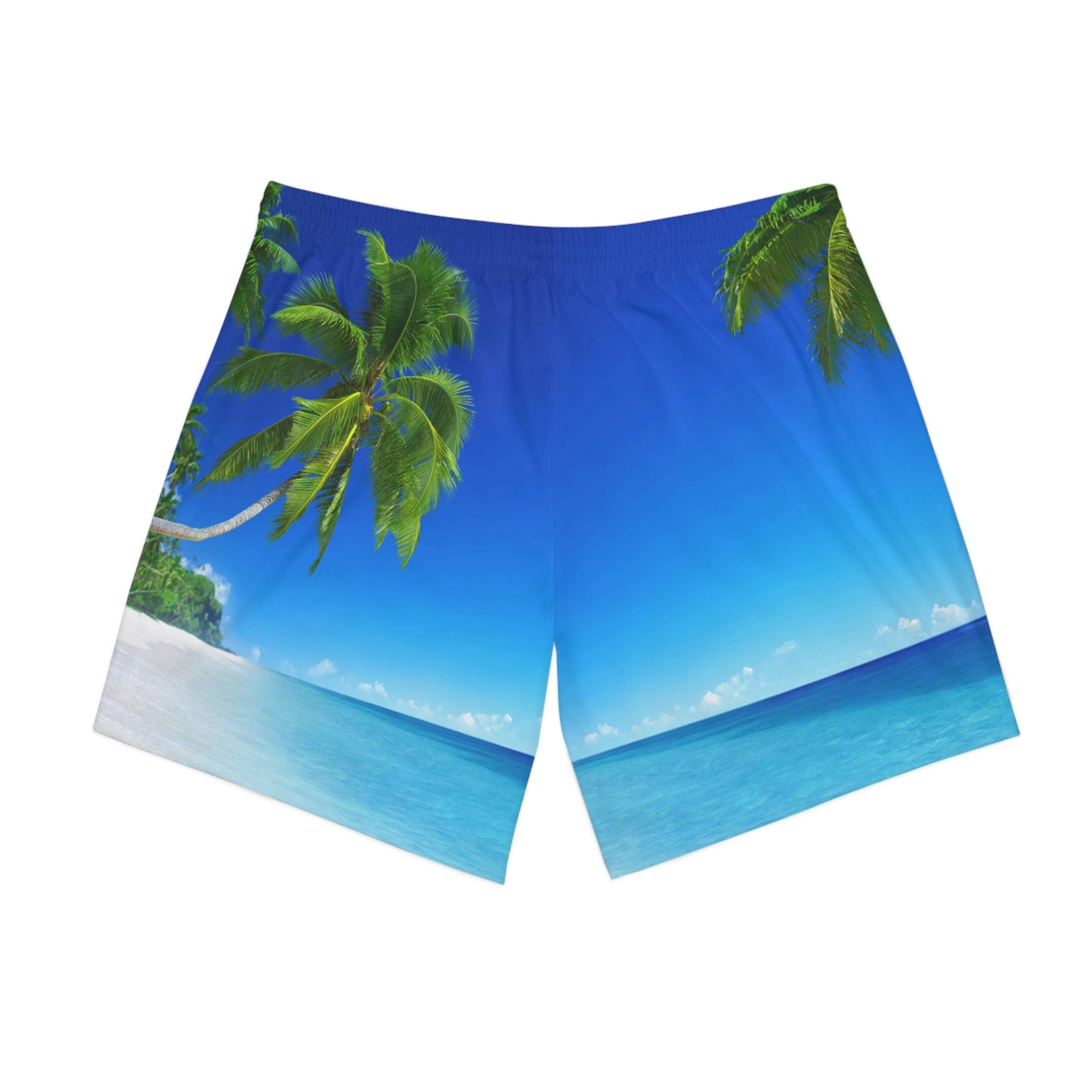 Exotic Print Men's Elastic Beach Shorts (AOP)