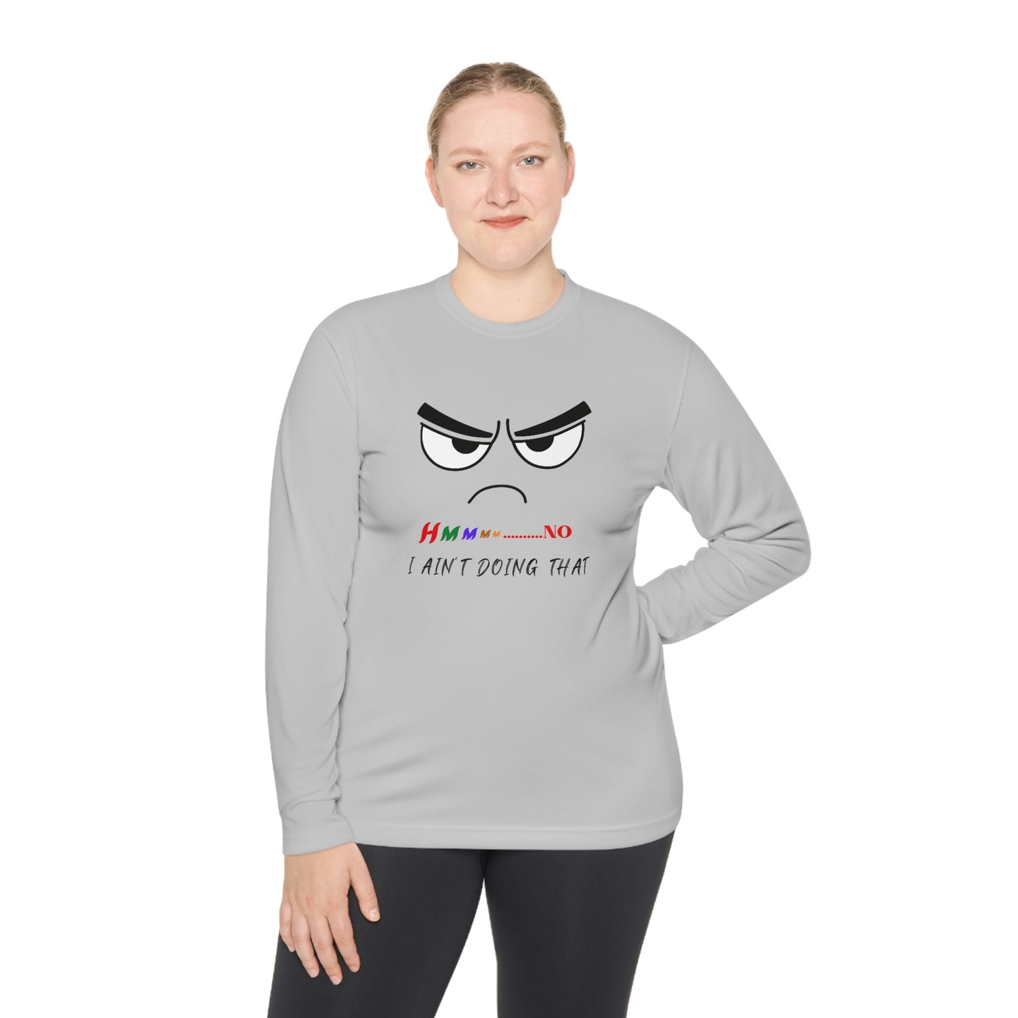 Hmmm, Unisex Lightweight Long Sleeve Tee