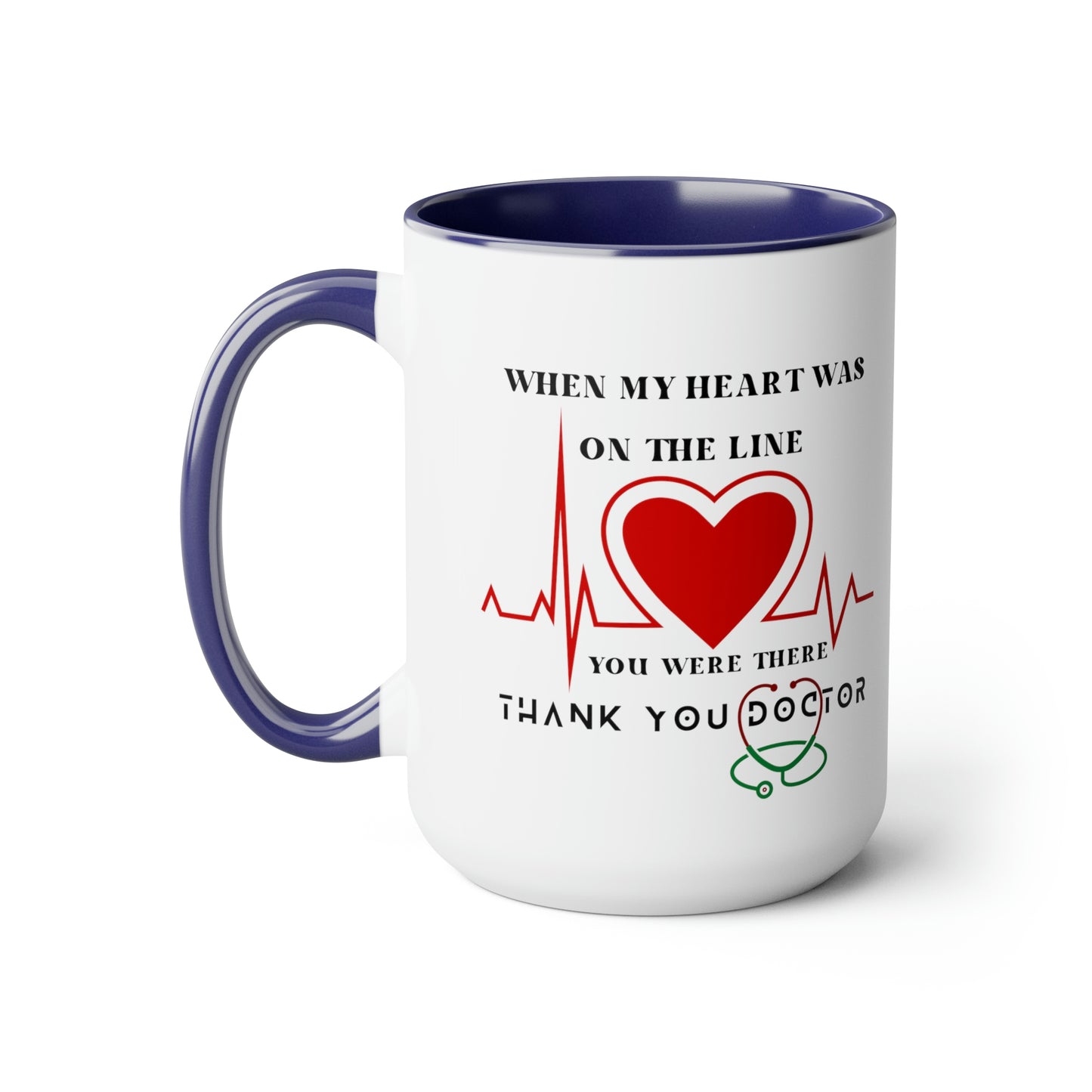 Medical, CVICU, EKG, Two-Tone Coffee Mugs, 15oz