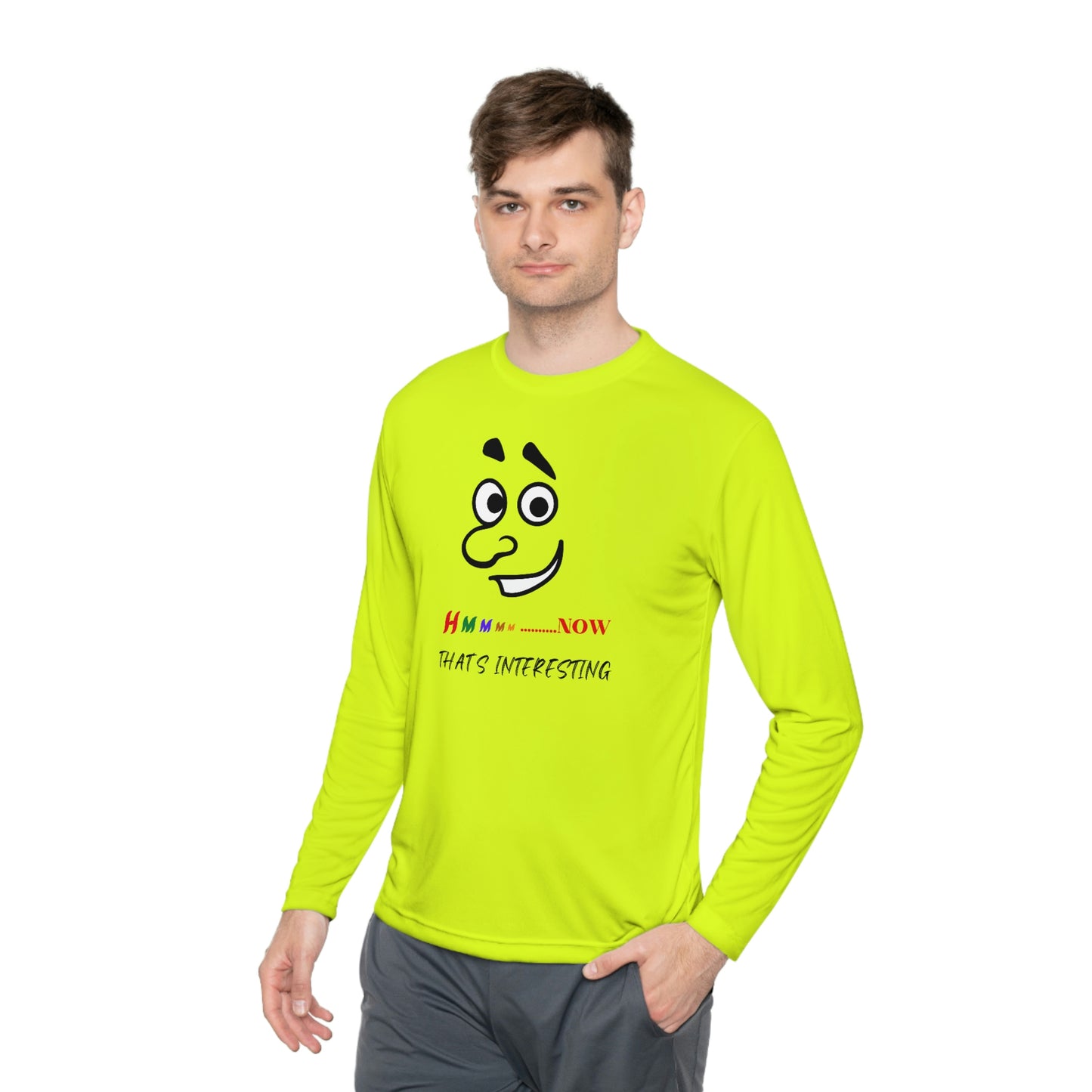 Hmmm, Unisex Lightweight Long Sleeve Tee