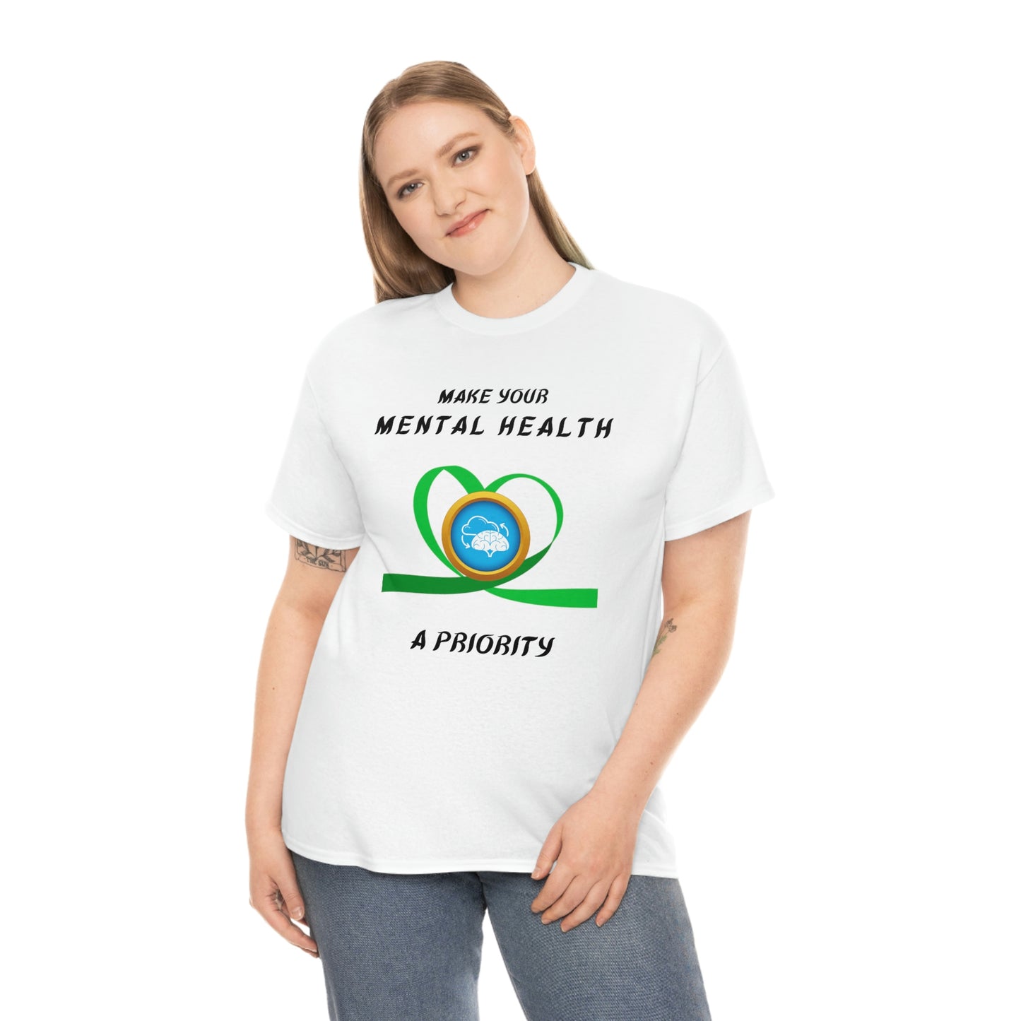 Mental Health A Priority Unisex Heavy Cotton Tee