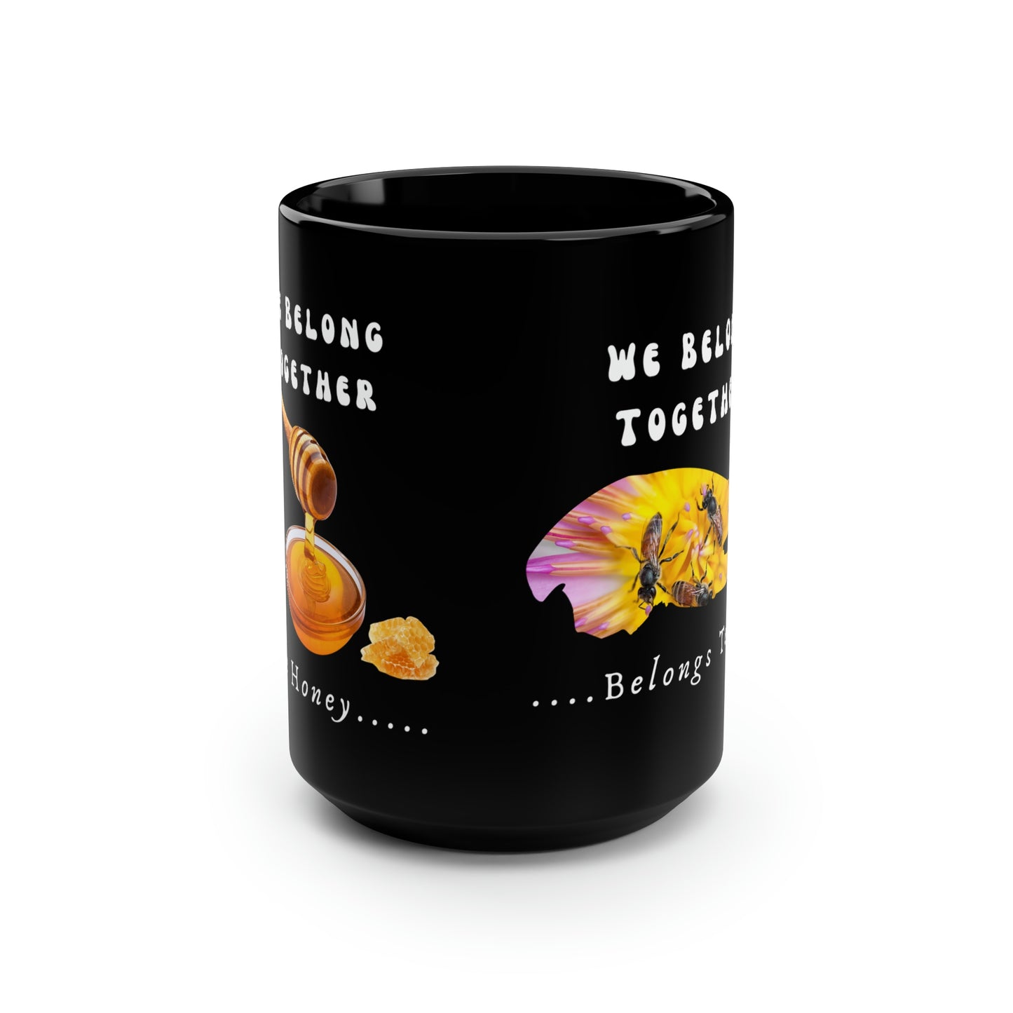 Stronger Together, Love, Black Mug, 15oz