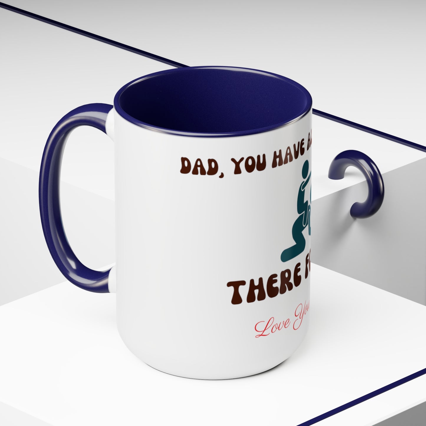 Exotic Print Fathers Day Two-Tone Coffee Mugs, 15oz