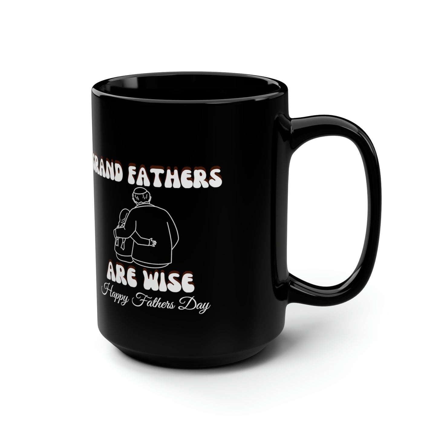 Exotic Print Father's Day Black Mug, 15oz