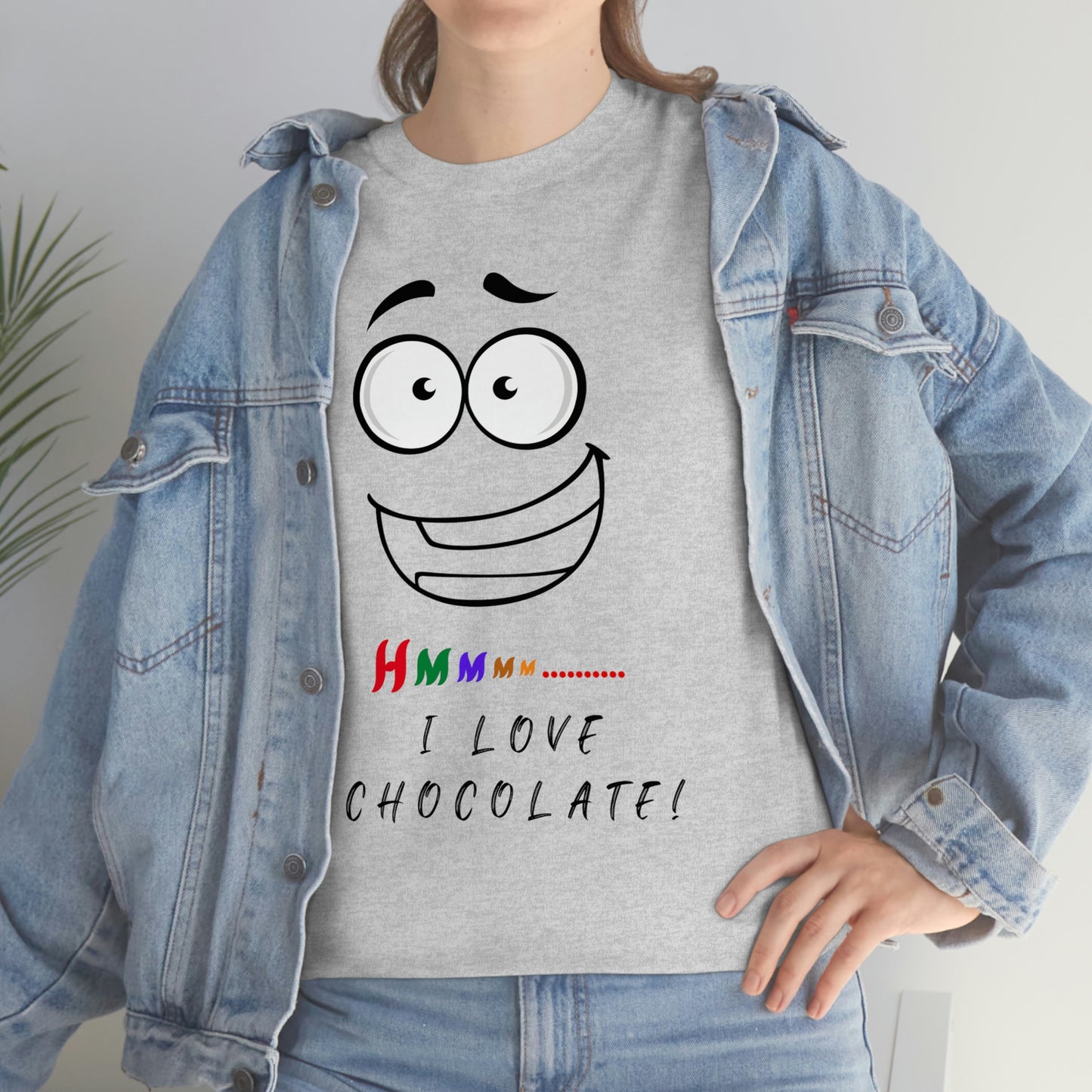 Hmmm... I Love Chocolate Unisex Heavy Cotton Tee