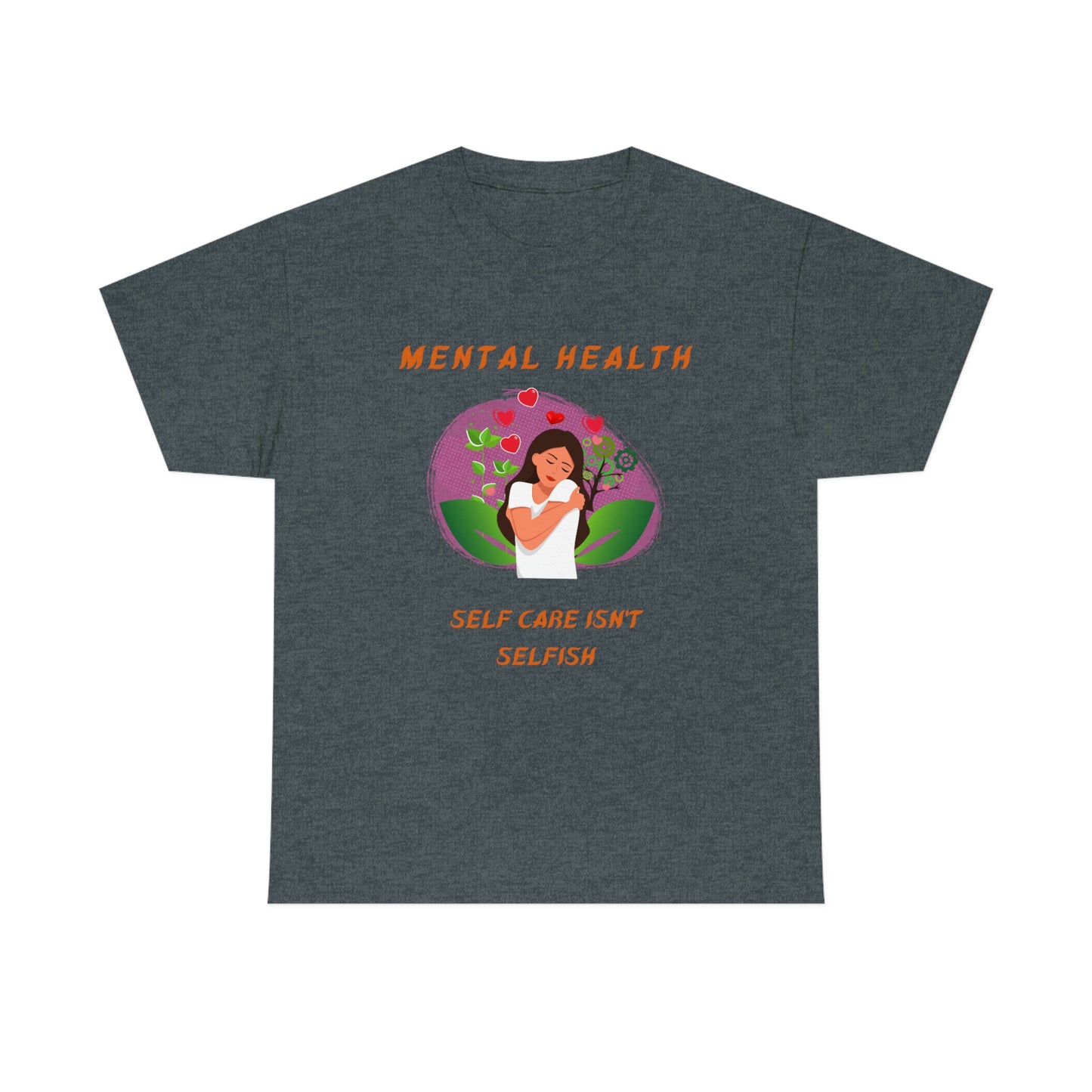 Mental Health Self Care Unisex Heavy Cotton Tee