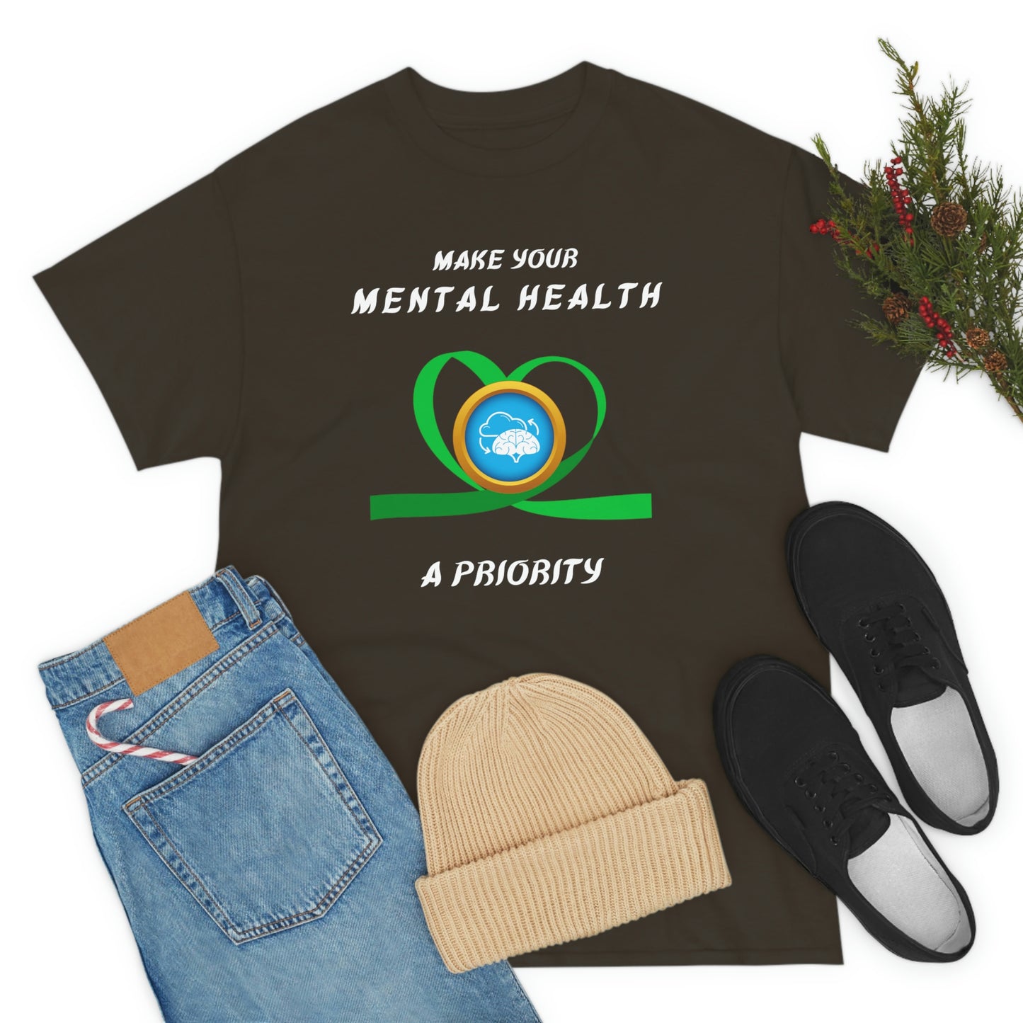 Mental Health A Priority Unisex Heavy Cotton Tee