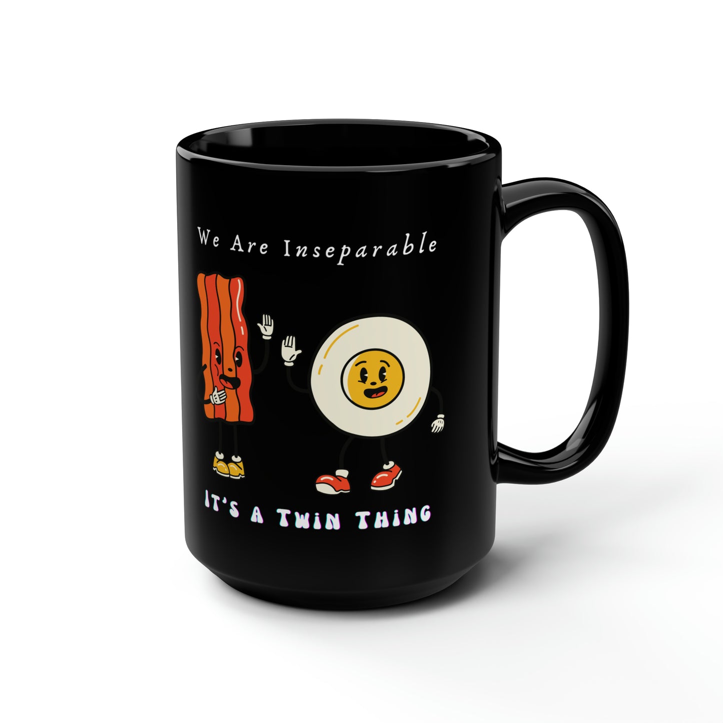 Twin Black Mug, 15oz