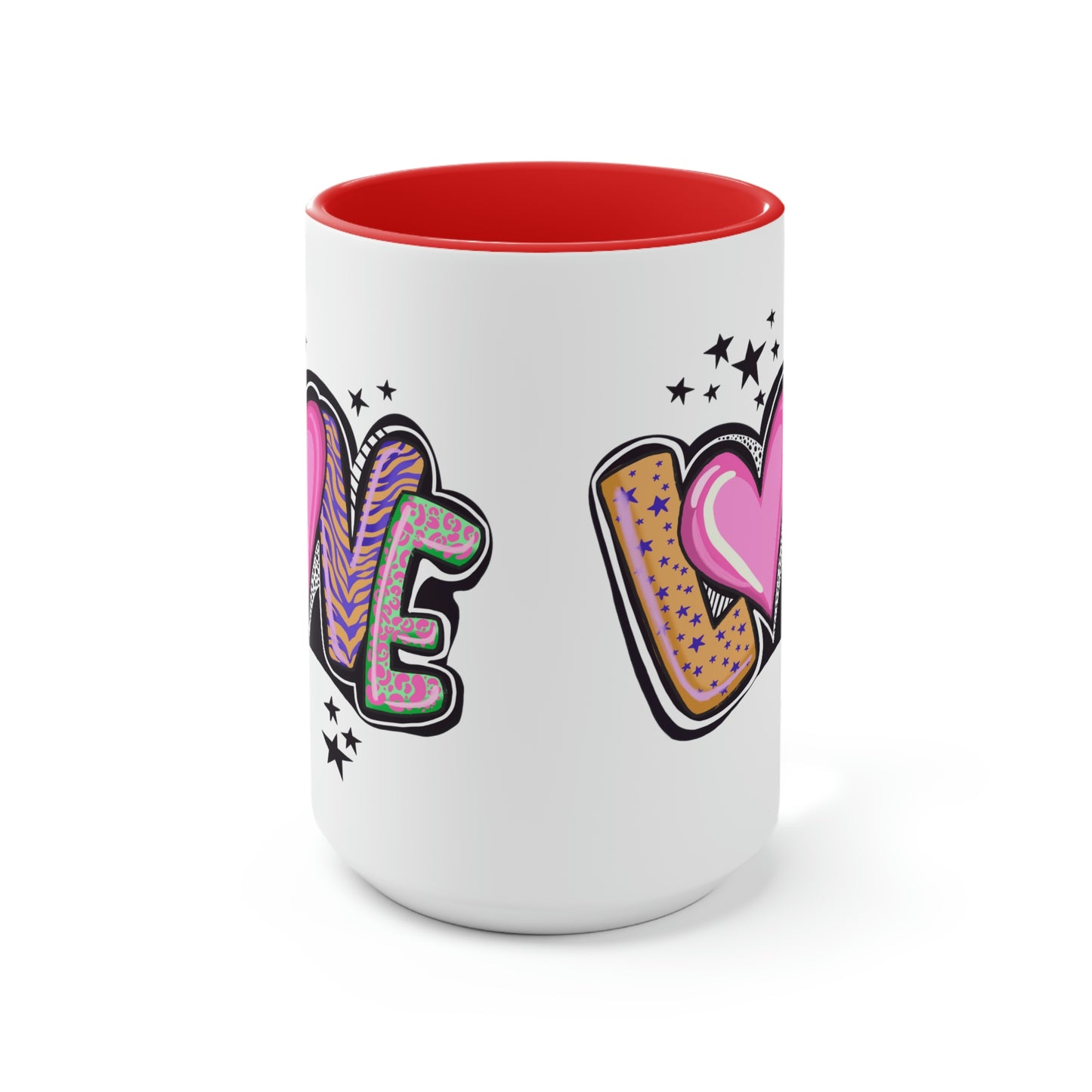 Love Two-Tone Coffee Mugs, 15oz