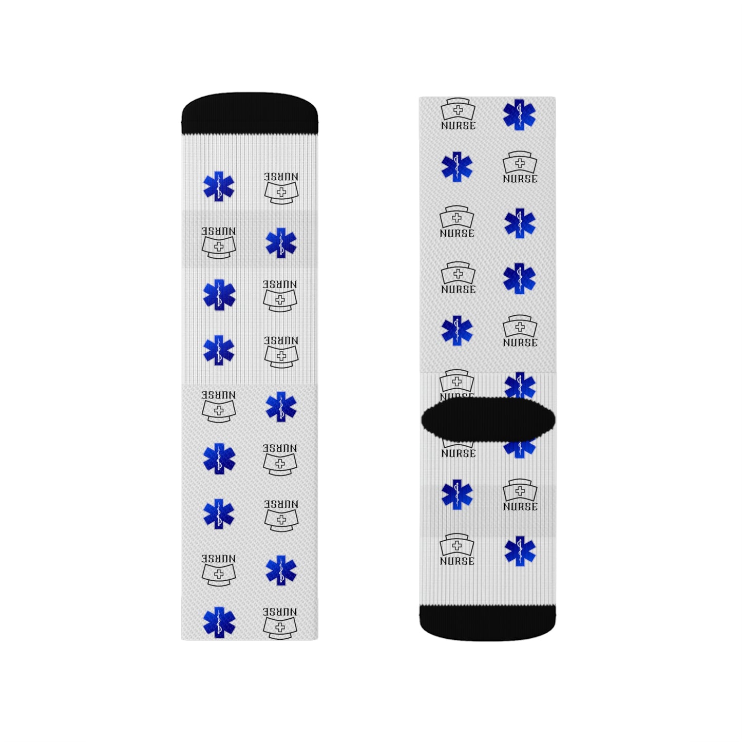 Medical, CVICU, EKG, Sublimation Socks