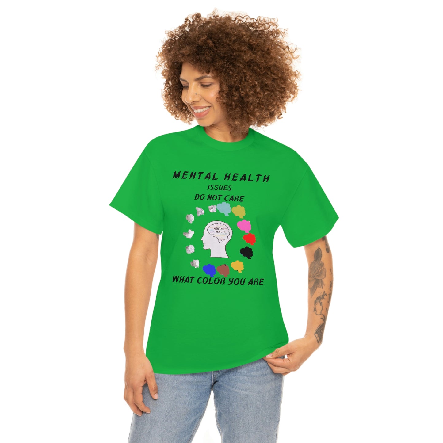 Mental Health Color Unisex Heavy Cotton Tee