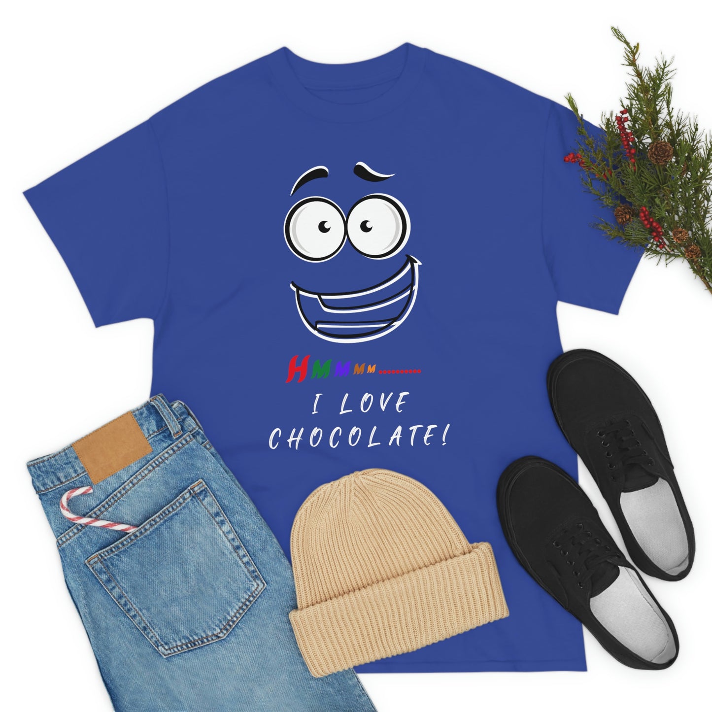 Hmmm... I Love Chocolate Unisex Heavy Cotton Tee