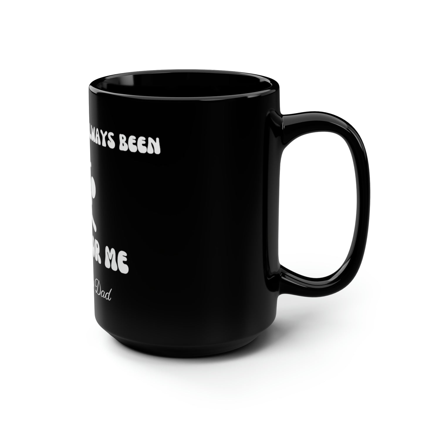 Exotic Print Fathers Day Black Mug, 15oz