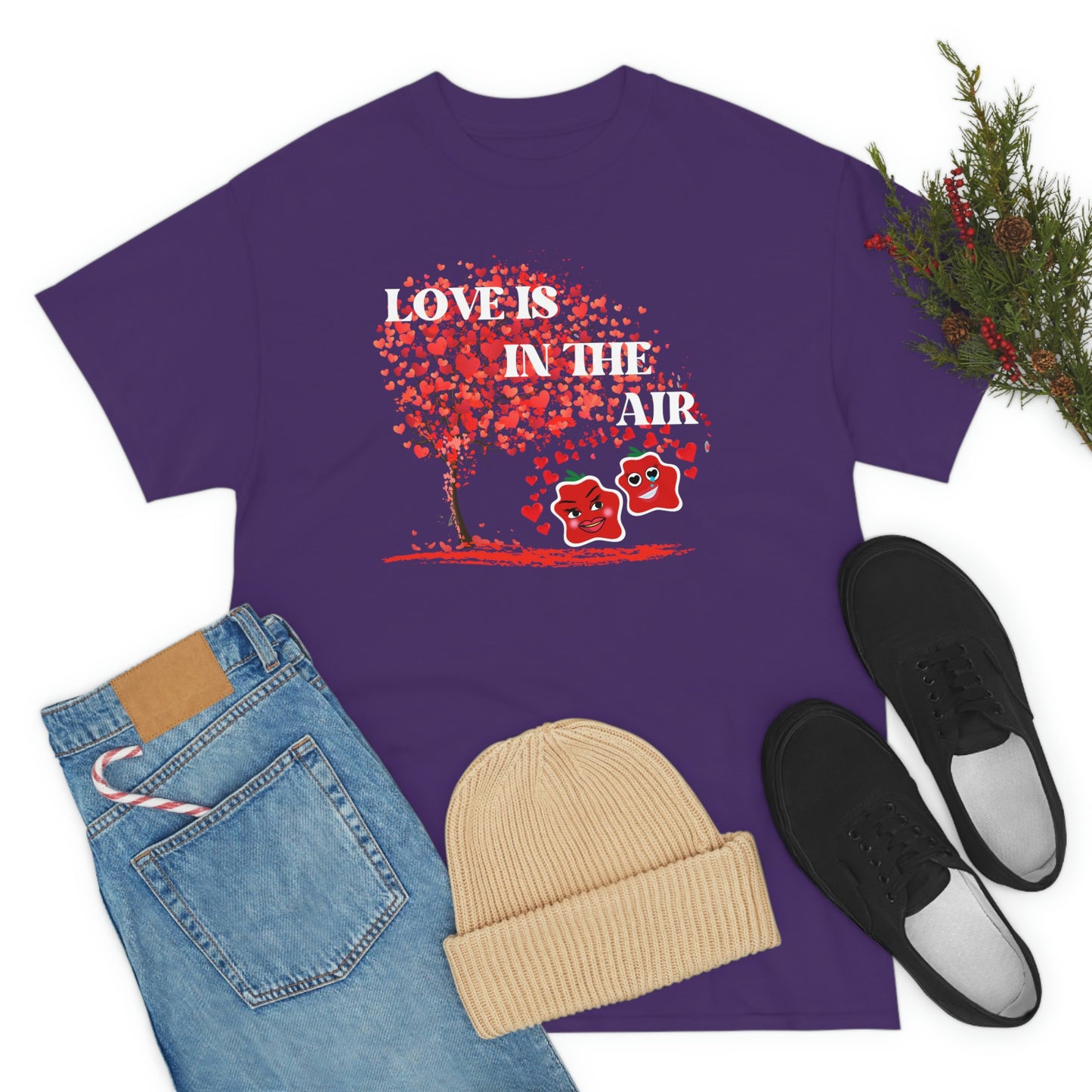 Love Is In The Air Smile Unisex Heavy Cotton Tee