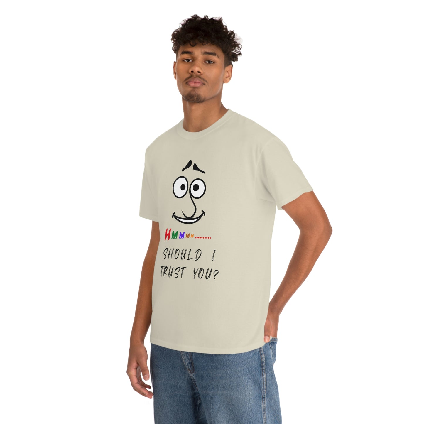 Hmmm, Funny, Unisex Heavy Cotton Tee