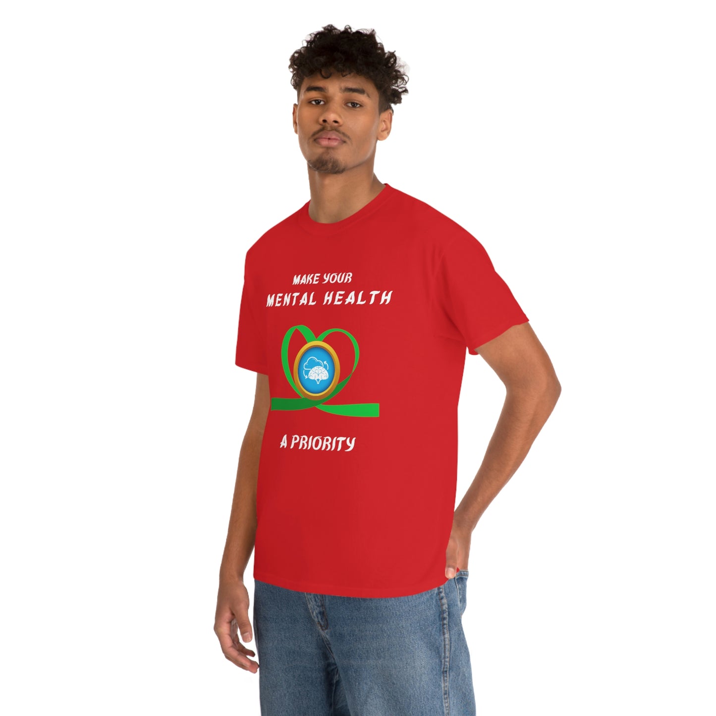 Mental Health A Priority Unisex Heavy Cotton Tee