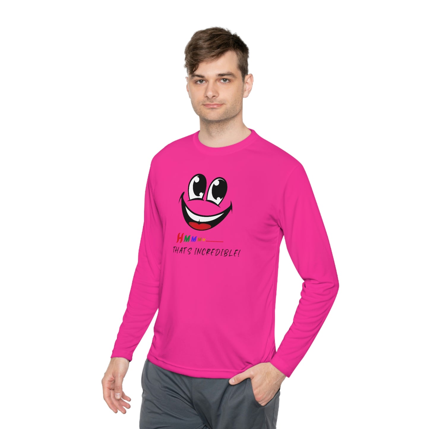 Hmmm, Unisex Lightweight Long Sleeve Tee