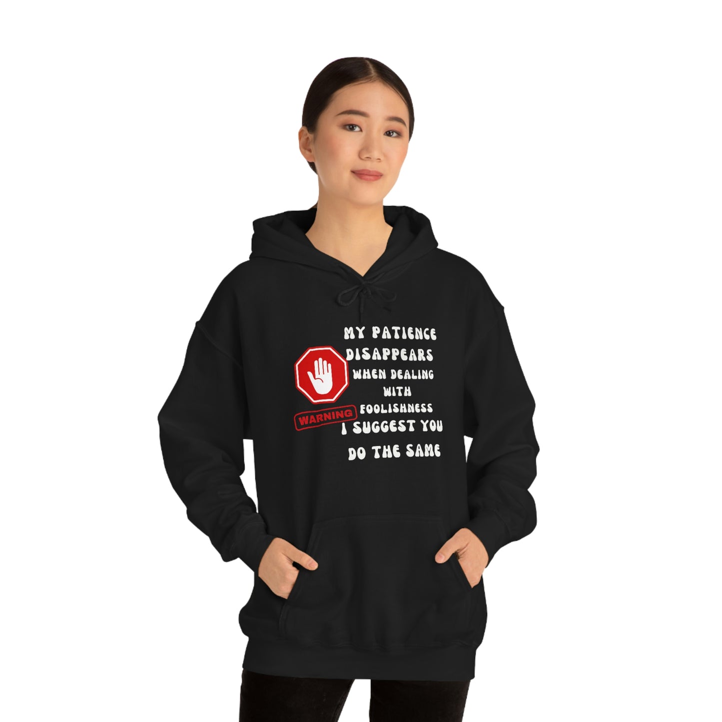 Warning, Unisex Heavy Blend™ Hooded Sweatshirt