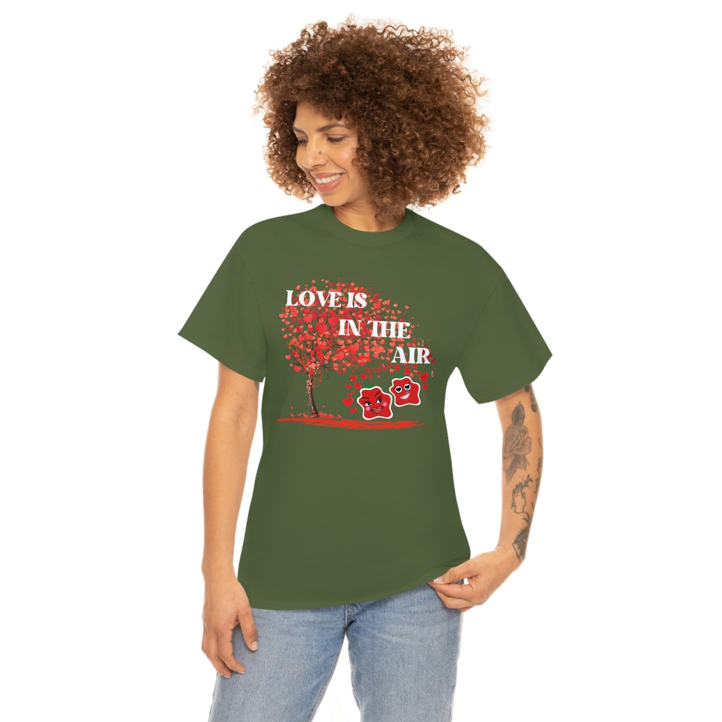 Love Is In The Air Smile Unisex Heavy Cotton Tee