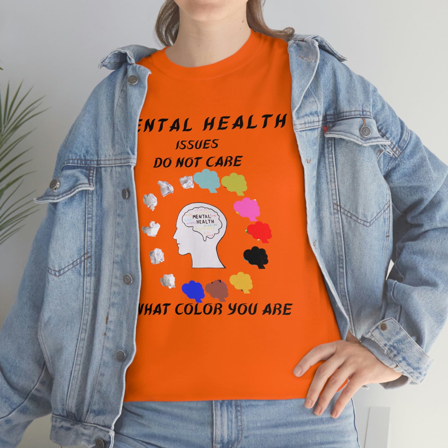 Mental Health Color Unisex Heavy Cotton Tee