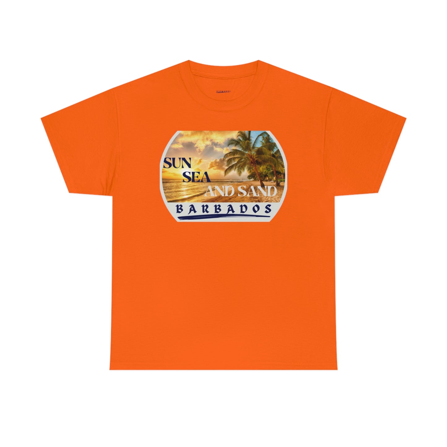 Sun Sea Sand Barbados Unisex Heavy Cotton Tee