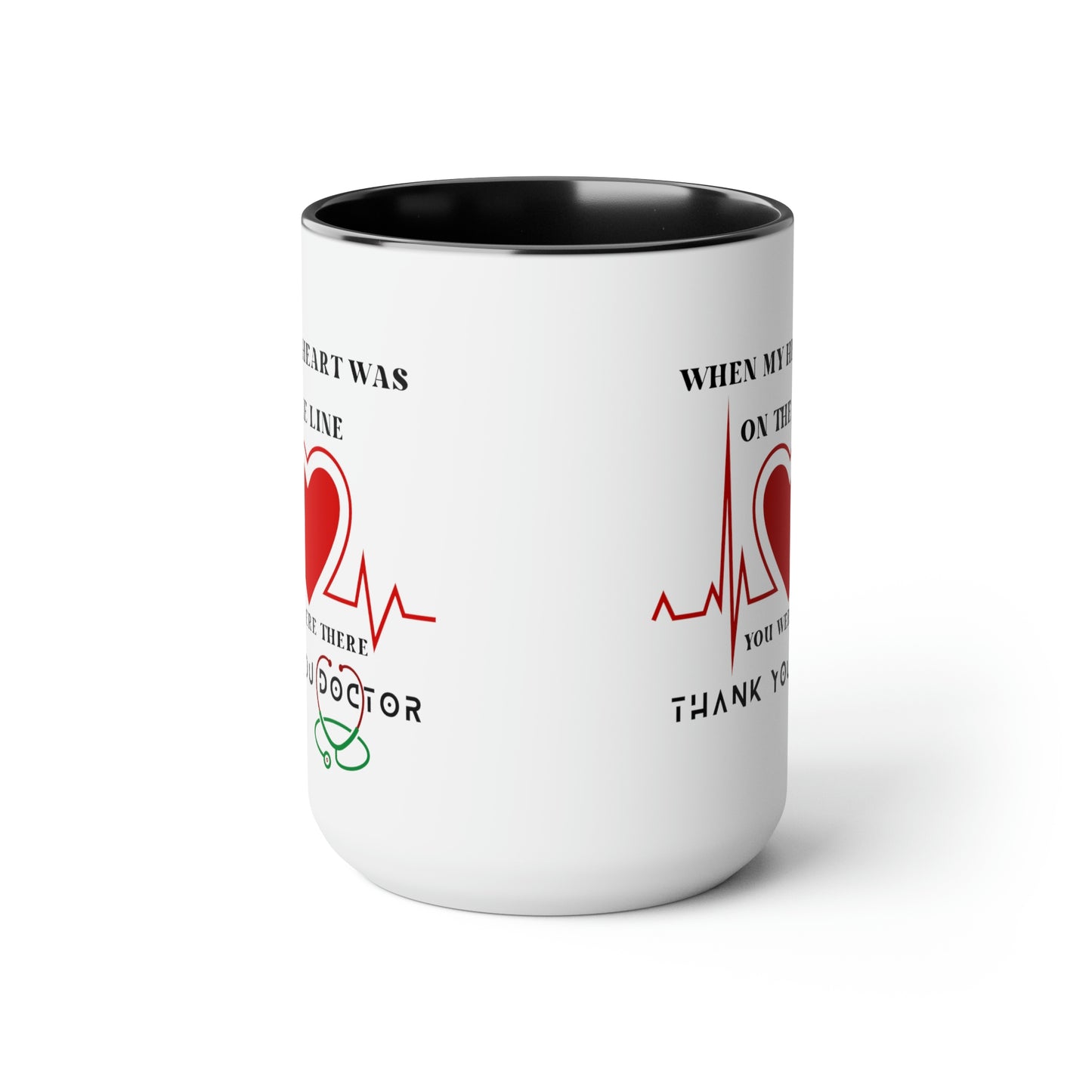 Medical, CVICU, EKG, Two-Tone Coffee Mugs, 15oz