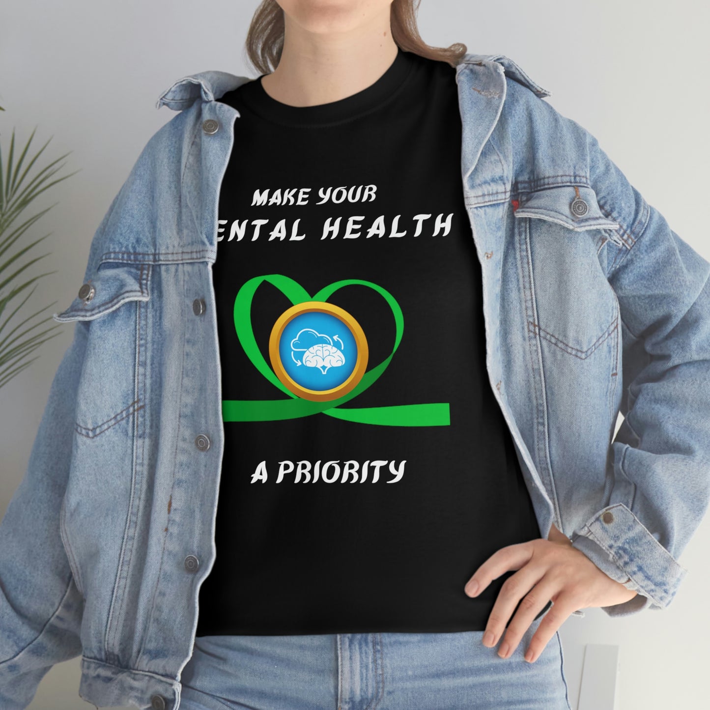 Mental Health A Priority Unisex Heavy Cotton Tee