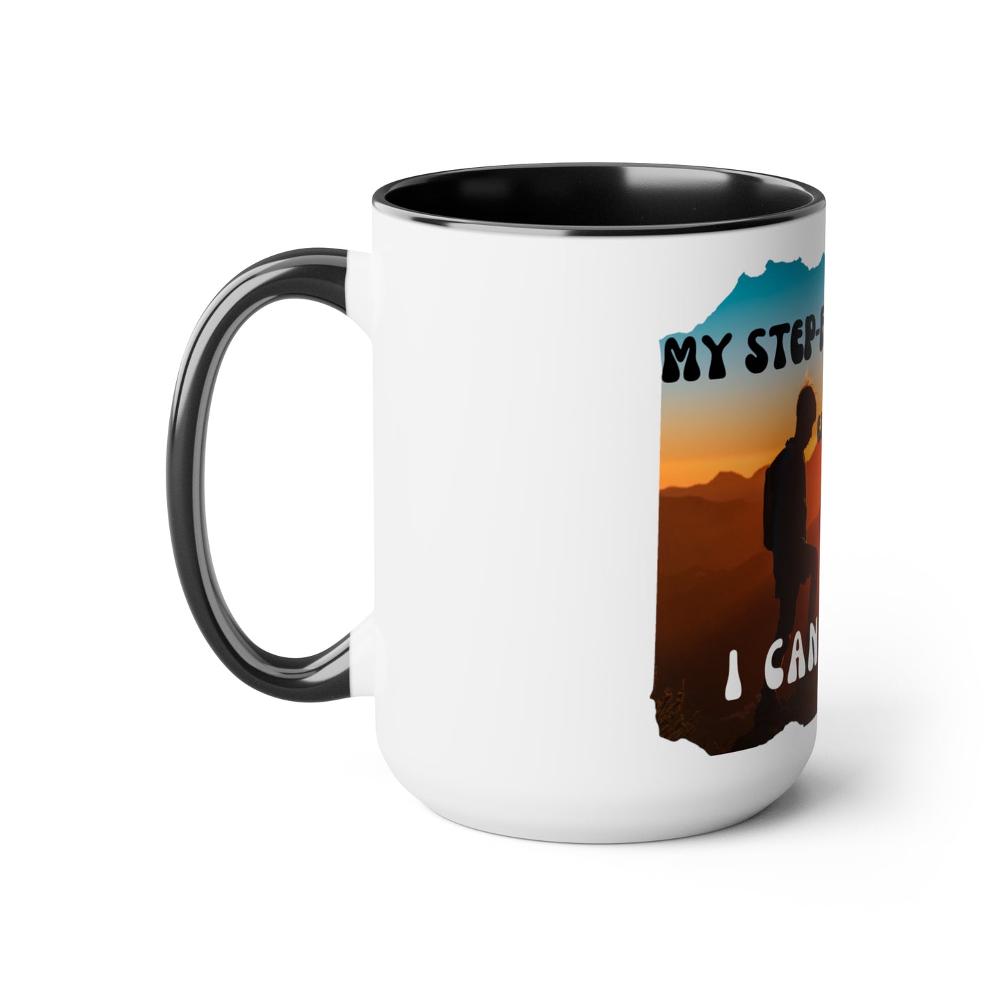 Exotic Print Father' Day Two-Tone Coffee Mugs, 15oz