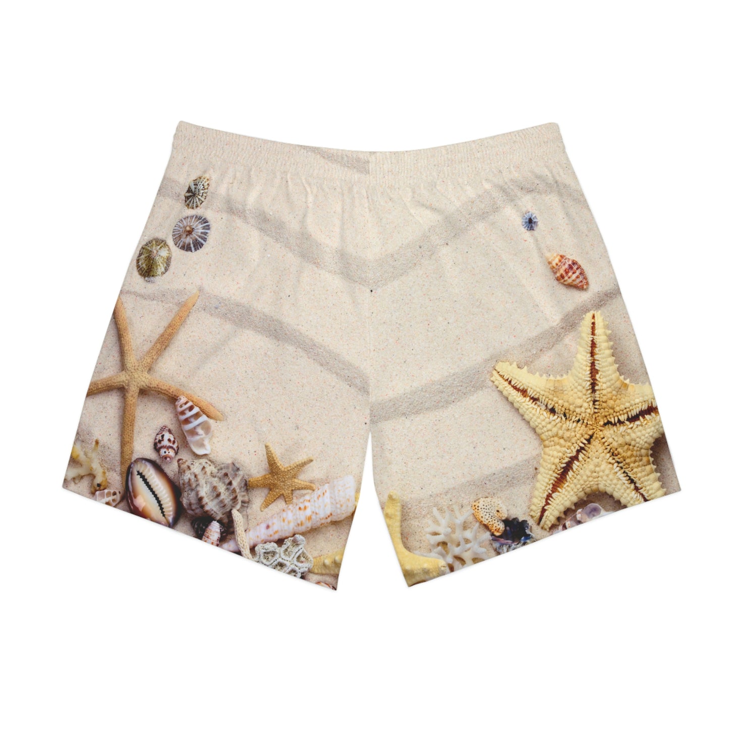 Exotic Print Men's Elastic Beach Shorts (AOP)