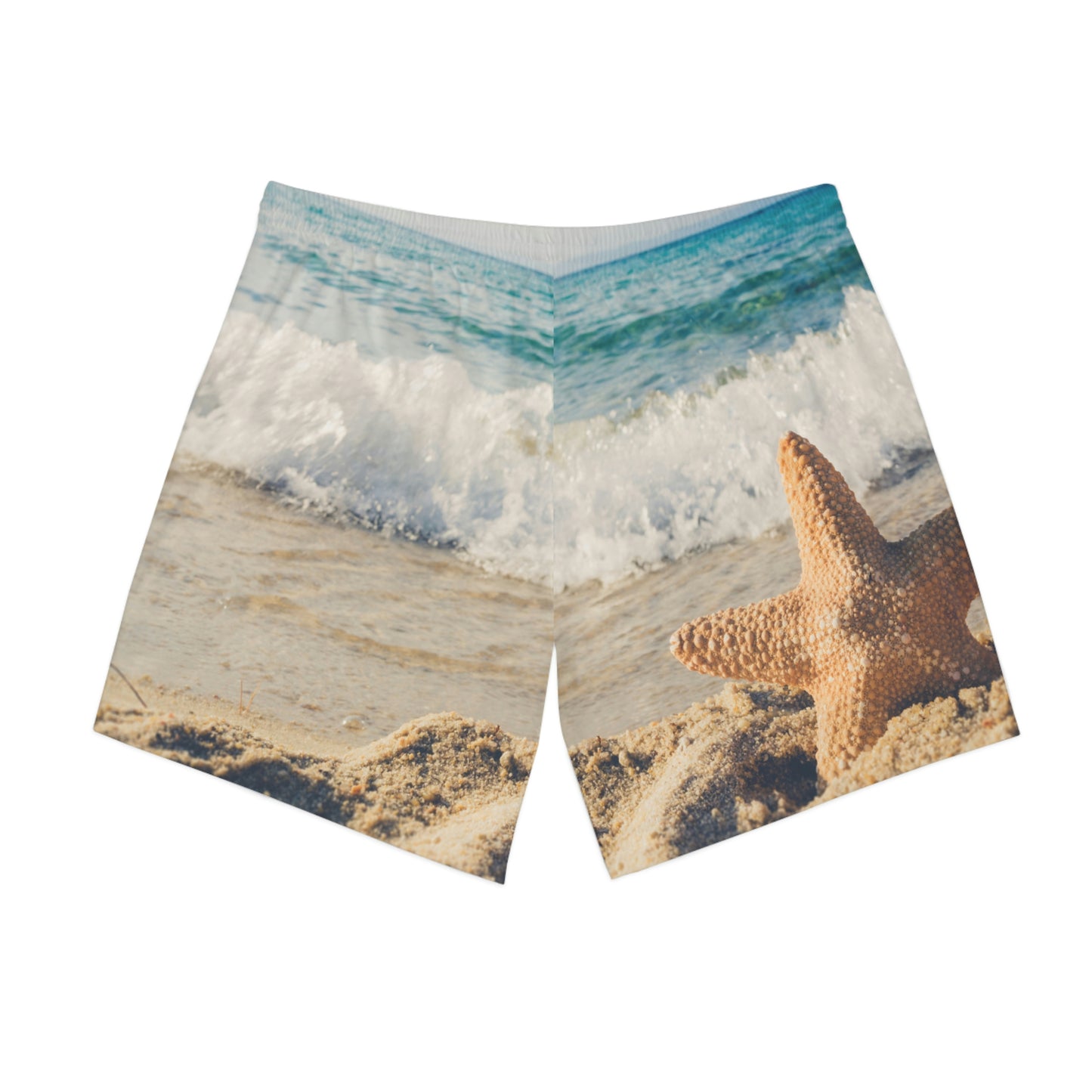 Exotic Print Men's Elastic Beach Shorts (AOP)