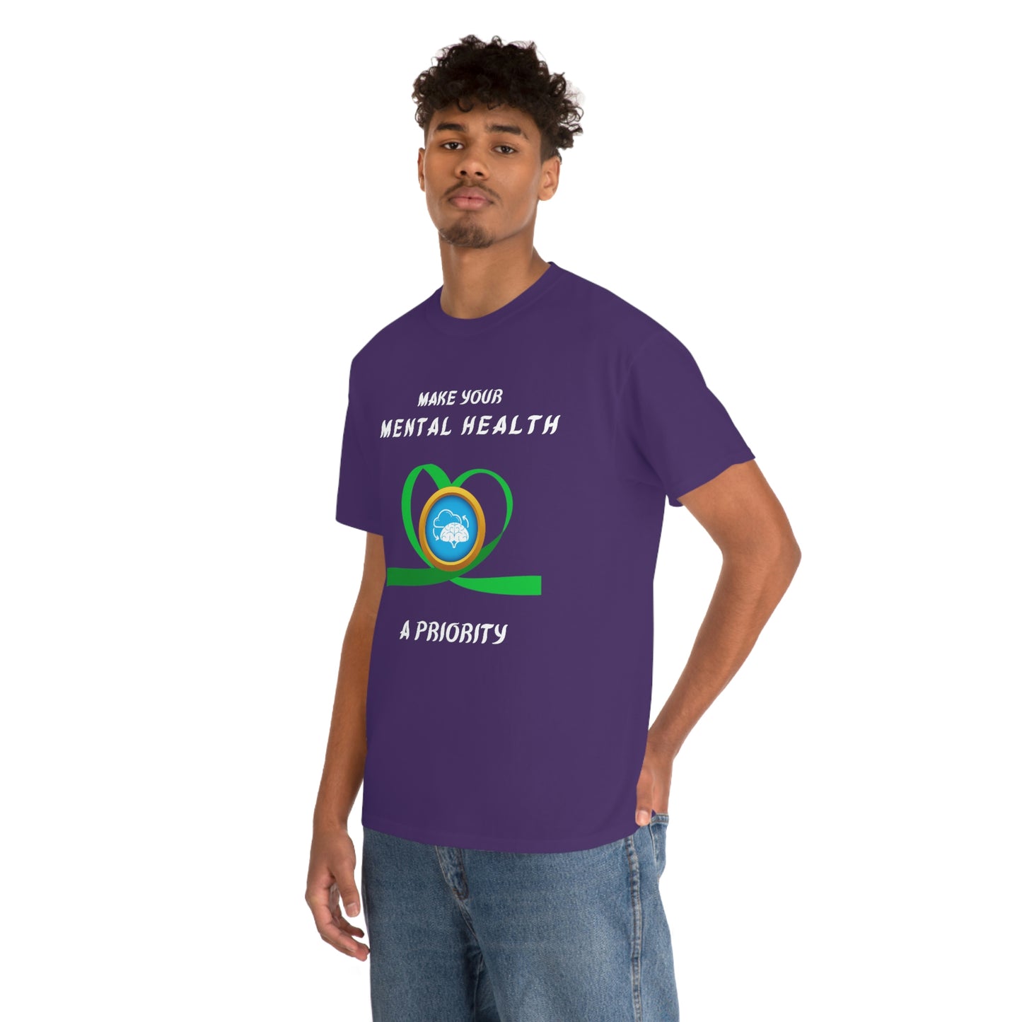 Mental Health A Priority Unisex Heavy Cotton Tee