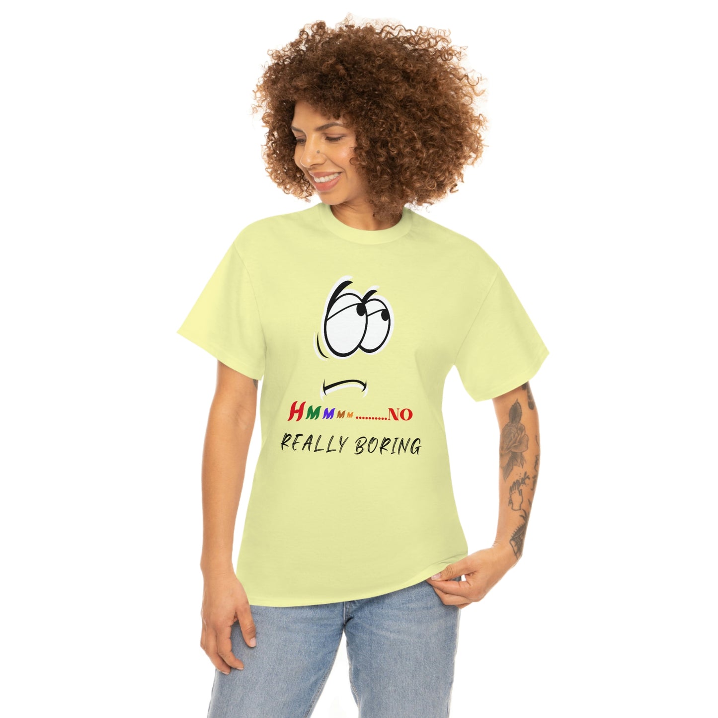 Hmmm... No, Really Boring Unisex Heavy Cotton Tee