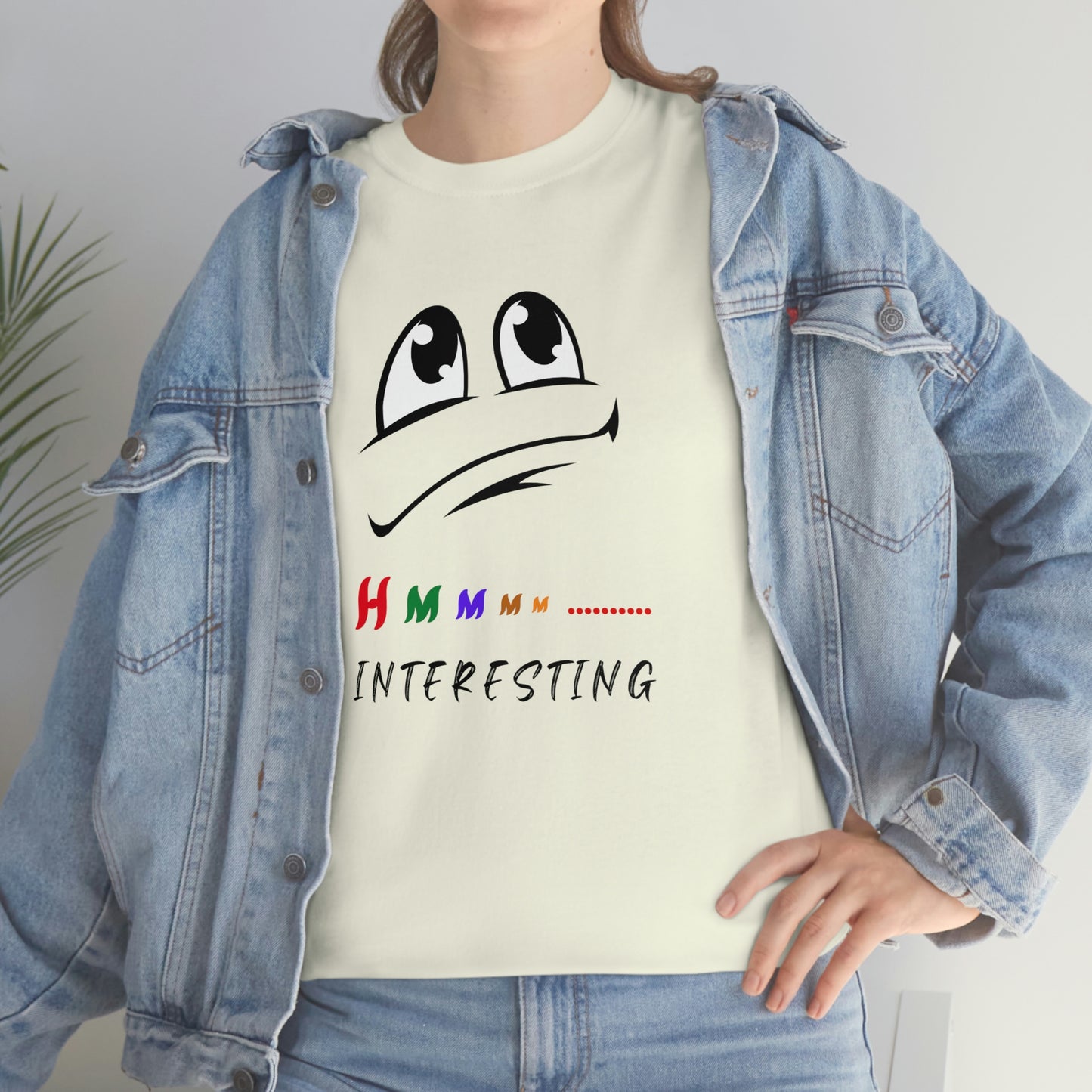 Hmmm, Interesting Unisex Heavy Cotton Tee