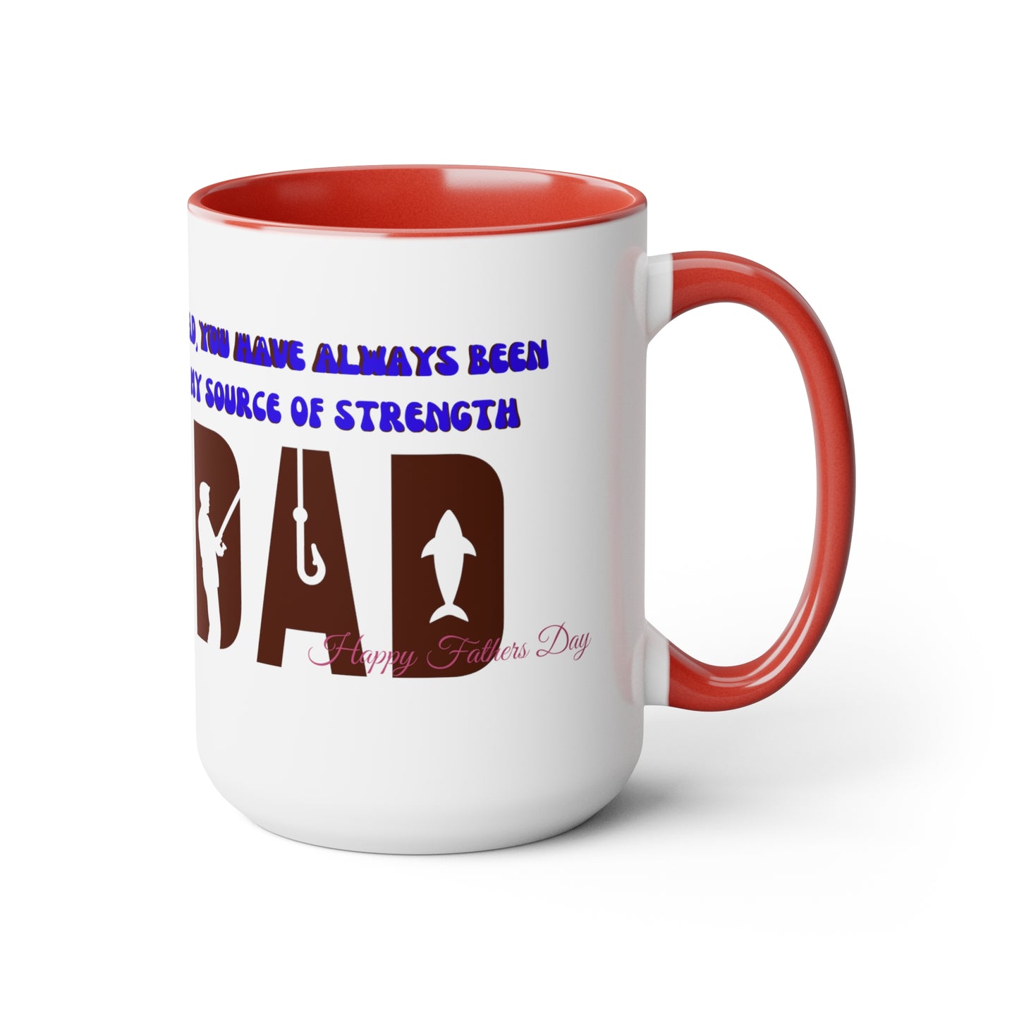 Exotic Print Fathers Day Two-Tone Coffee Mugs, 15oz