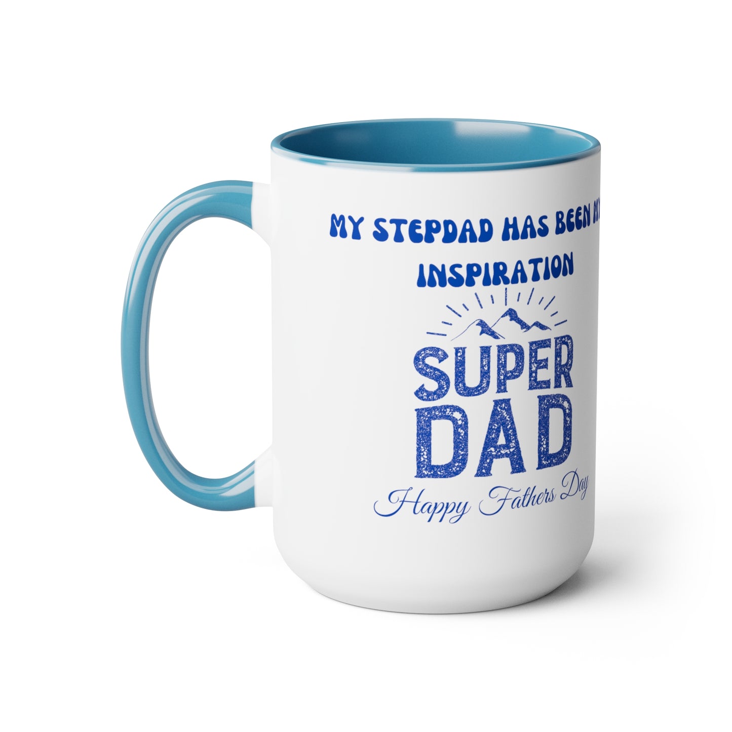 Exotic Print Fathers Day Two-Tone Coffee Mugs, 15oz