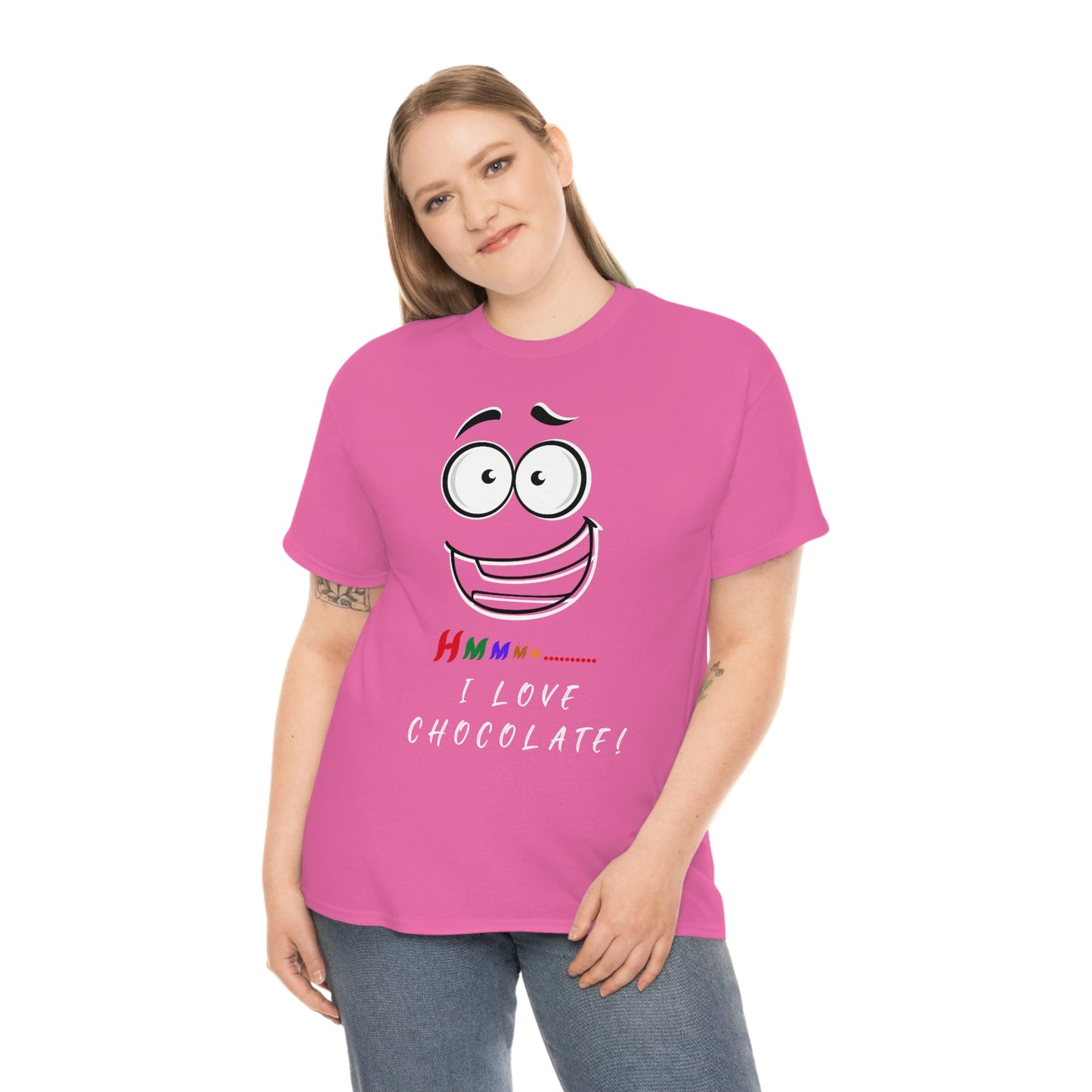 Hmmm... I Love Chocolate Unisex Heavy Cotton Tee