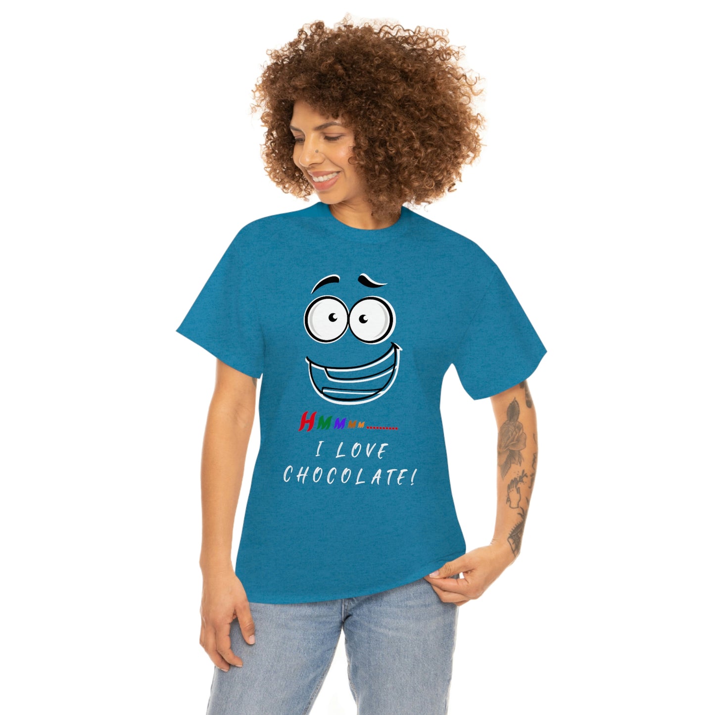 Hmmm... I Love Chocolate Unisex Heavy Cotton Tee