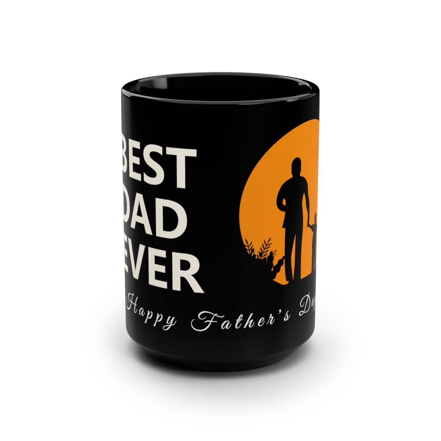 Exotic Print Father's Day Black Mug, 15oz