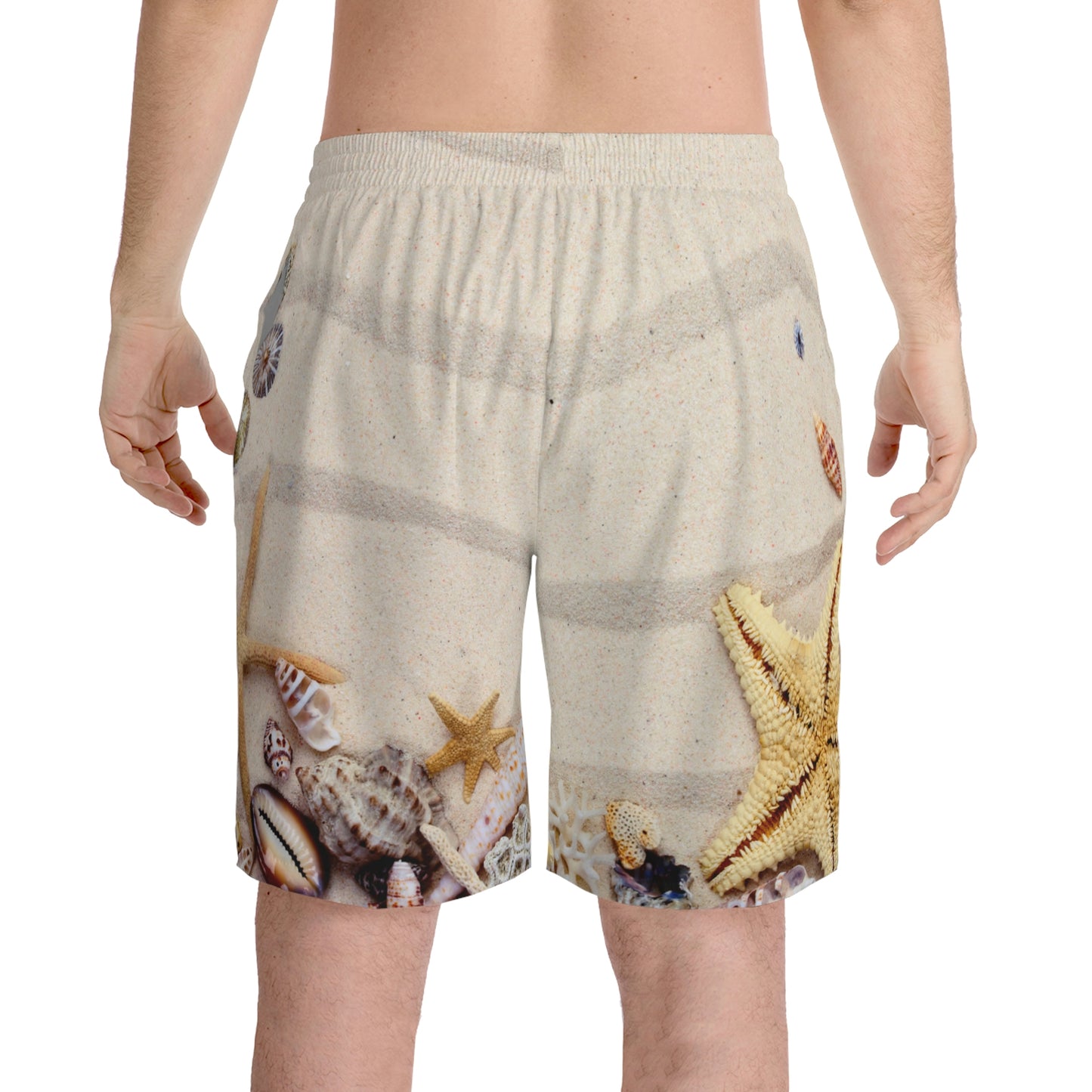 Exotic Print Men's Elastic Beach Shorts (AOP)