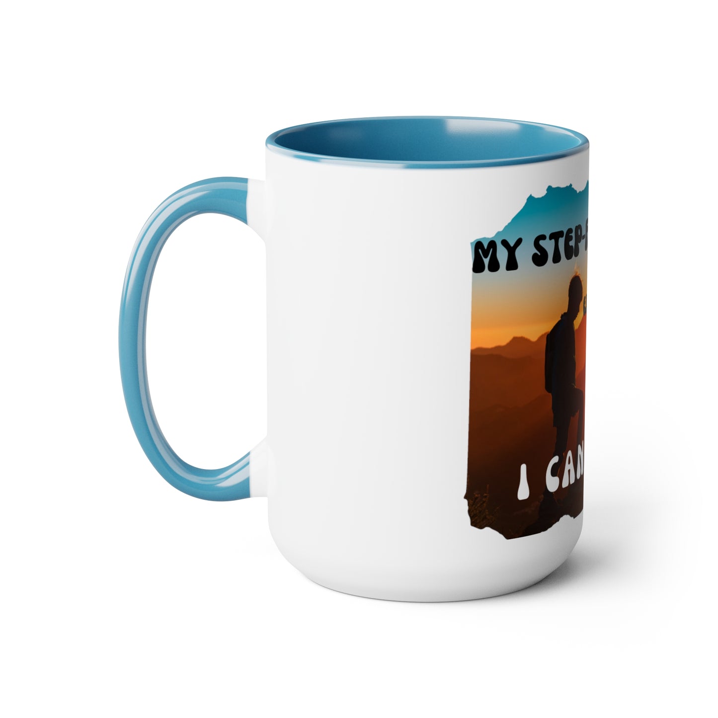 Exotic Print Father' Day Two-Tone Coffee Mugs, 15oz