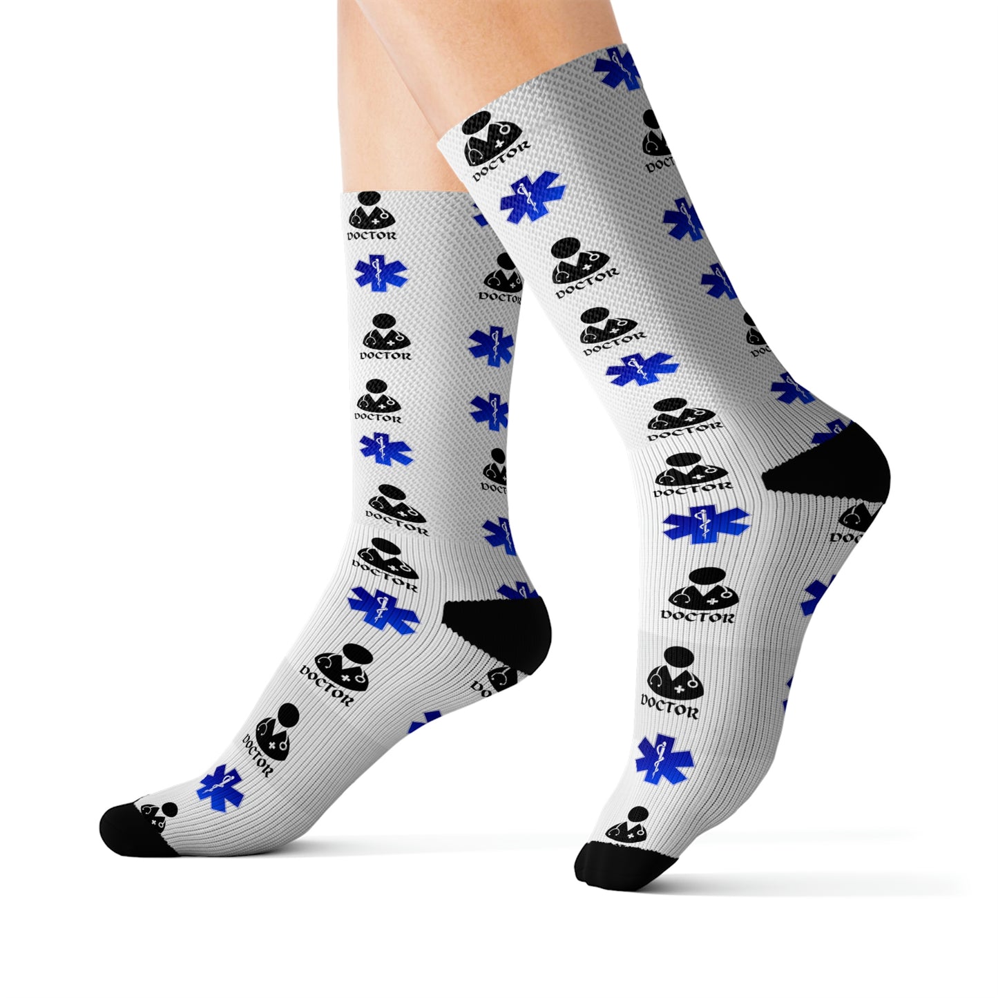 Medical, CVICU, EKG, Sublimation Socks