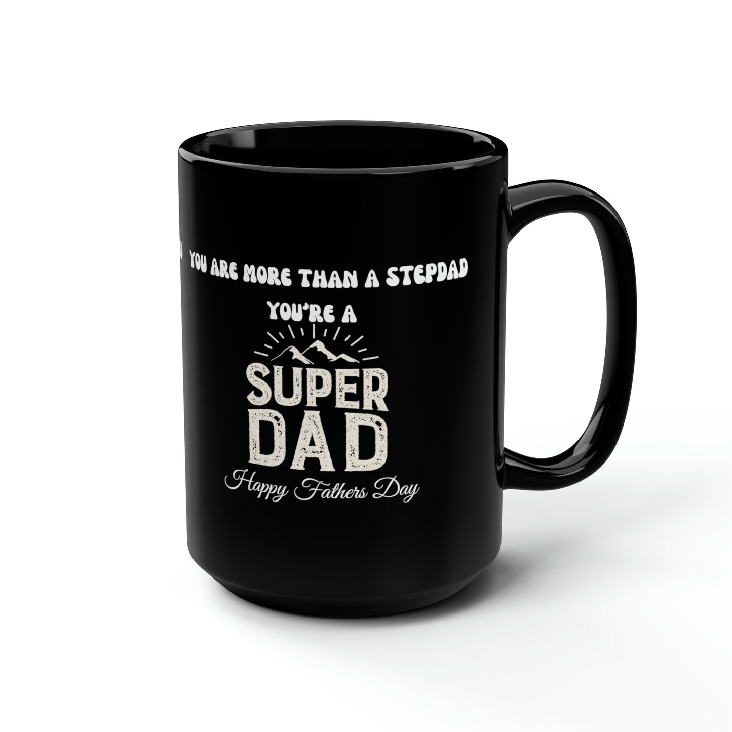 Exotic Print Fathers Day Black Mug, 15oz