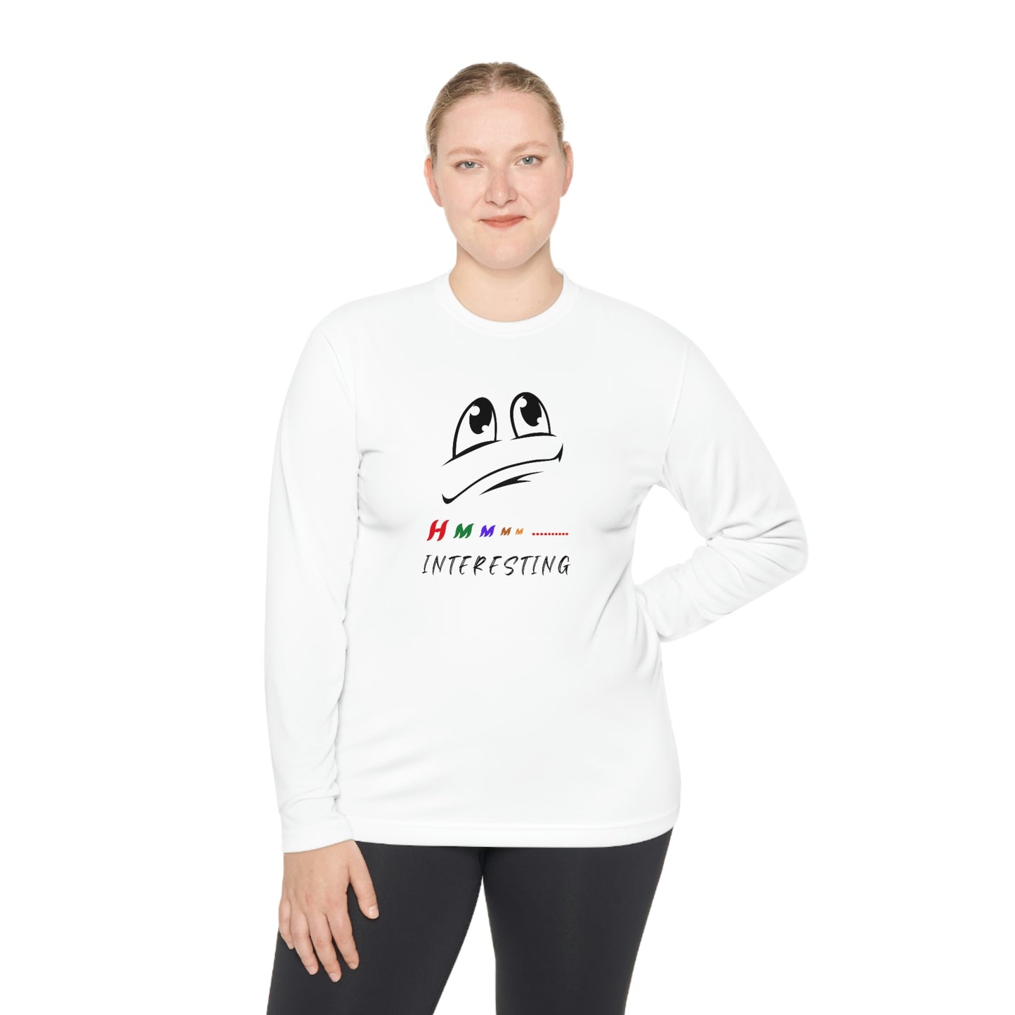 Hmmm, Unisex Lightweight Long Sleeve Tee