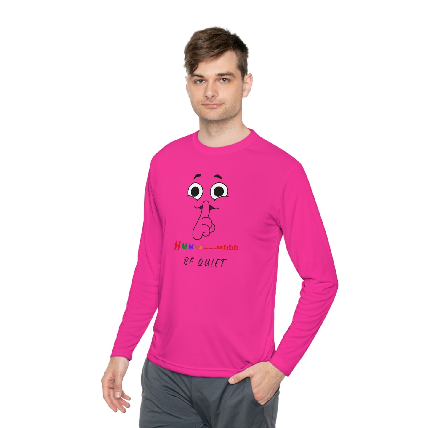 Hmmm, Unisex Lightweight Long Sleeve Tee