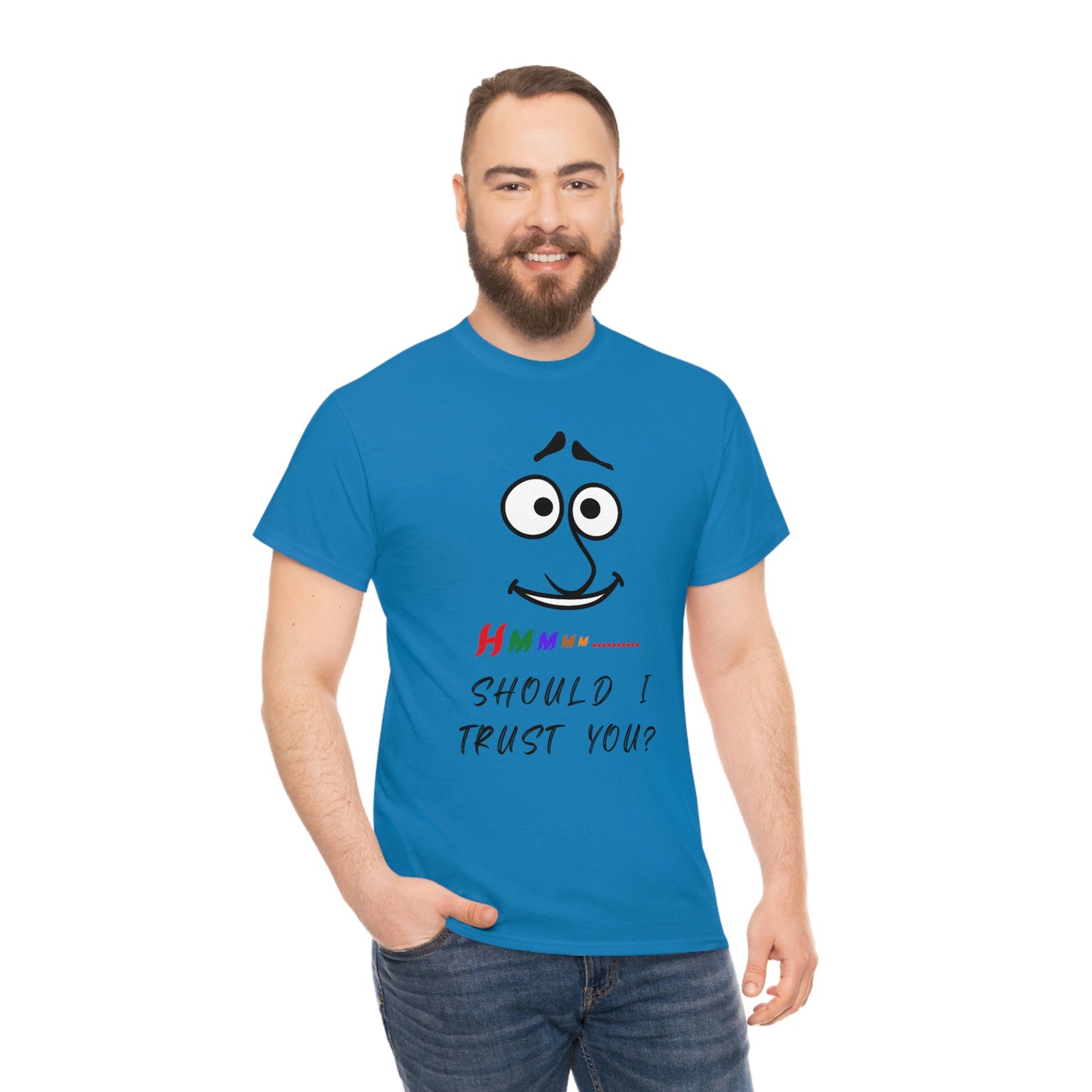 Hmmm, Funny, Unisex Heavy Cotton Tee