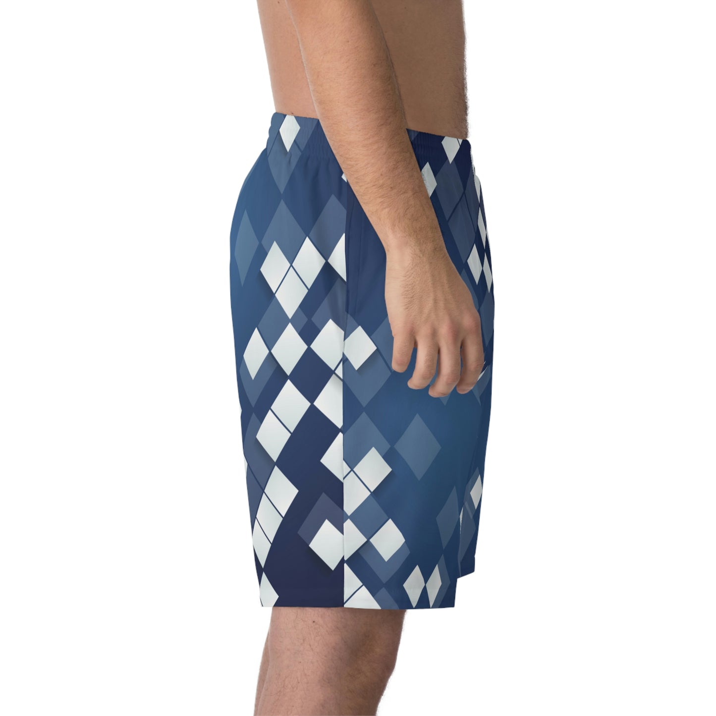 Exotic Print Men's Elastic Beach Shorts (AOP)