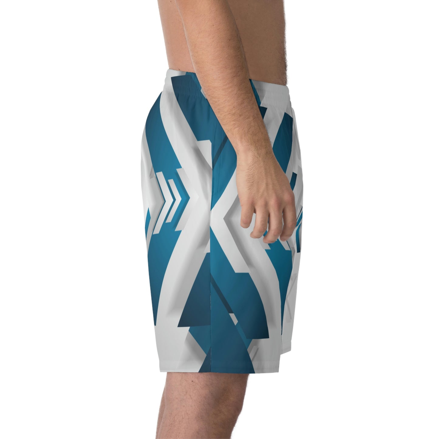 Exotic Print Men's Elastic Beach Shorts (AOP)